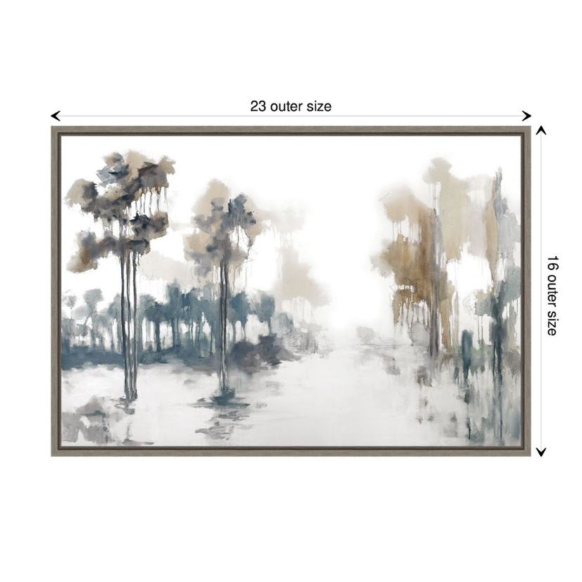 Back Roads Forest And Fields Framed Canvas Wall Art Print