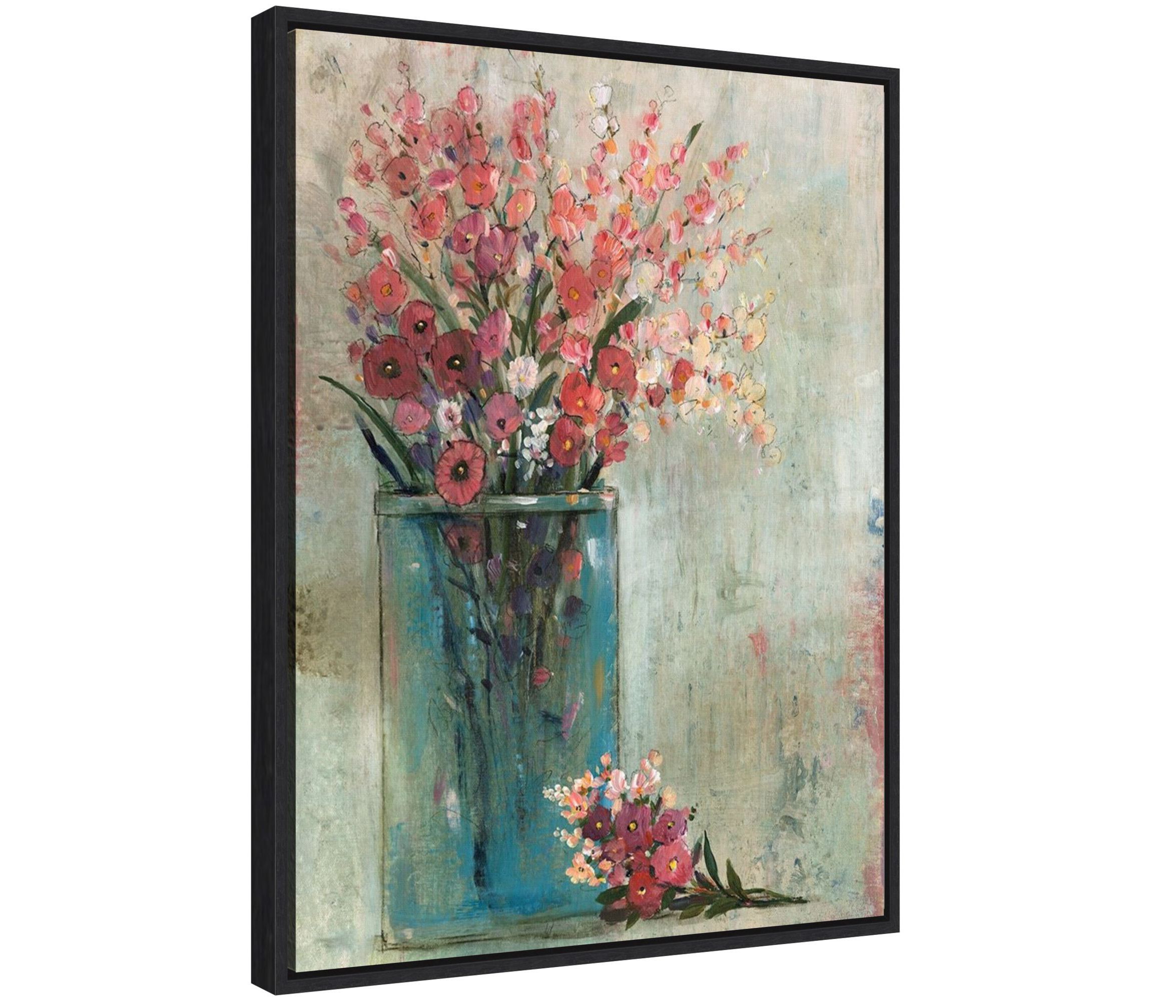 Blue Jar II Framed Canvas Wall Art Print