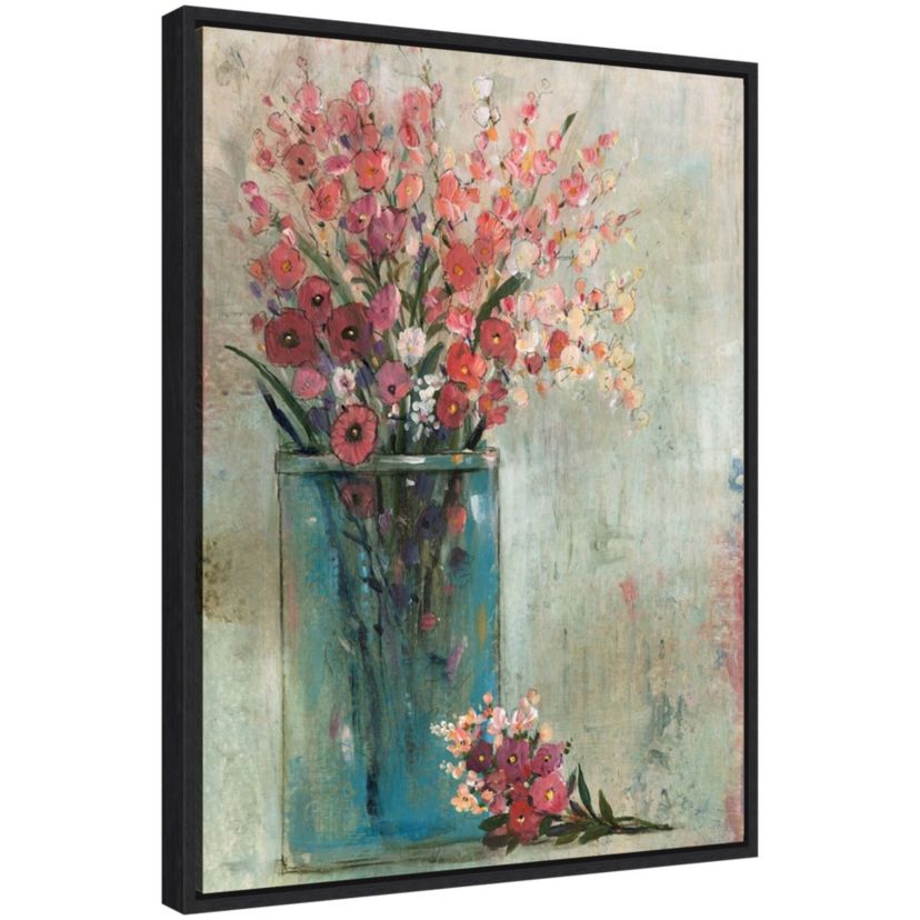 Blue Jar II Framed Canvas Wall Art Print