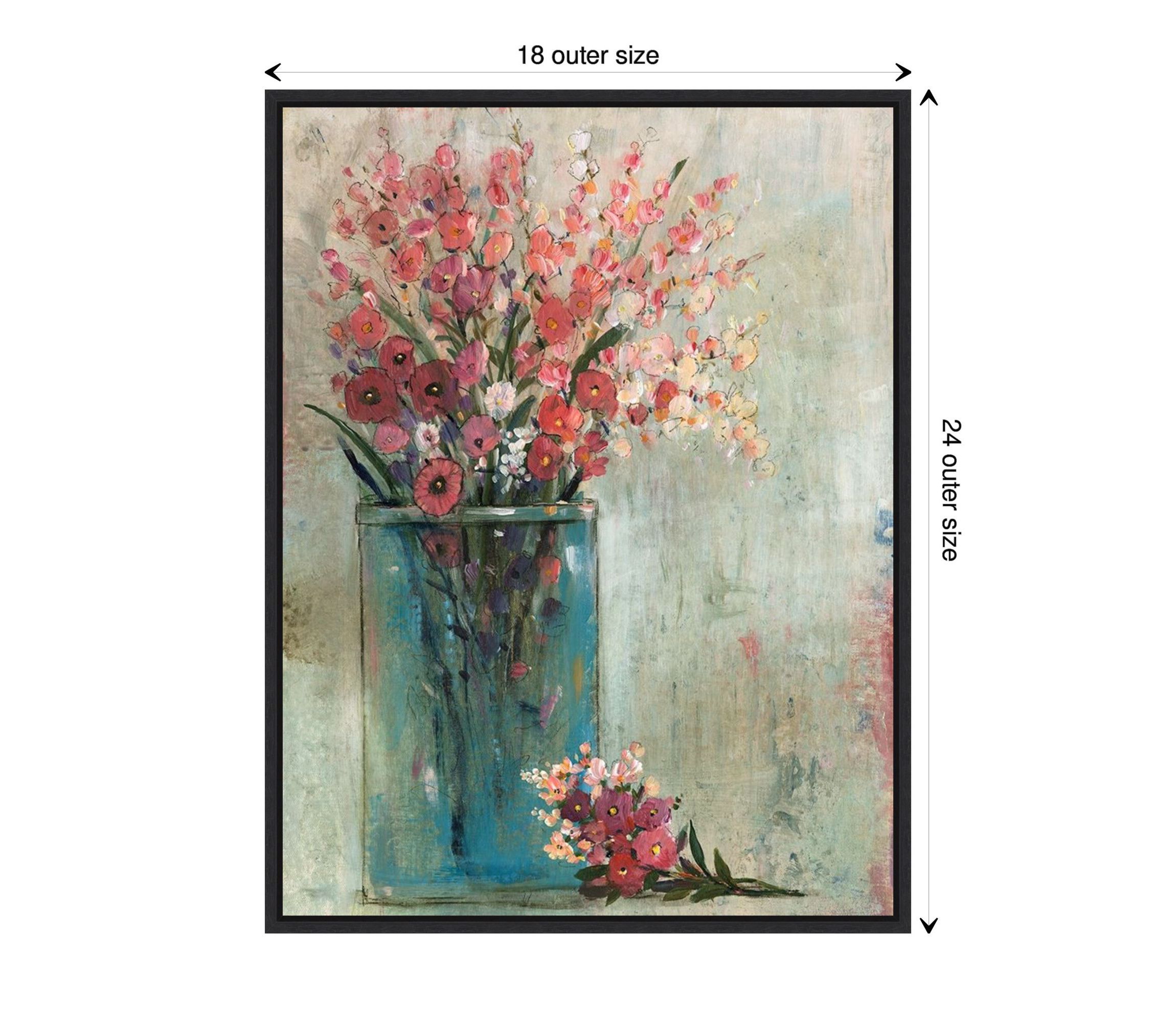 Blue Jar II Framed Canvas Wall Art Print