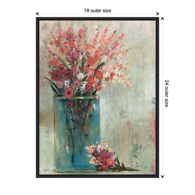 Blue Jar II Framed Canvas Wall Art Print