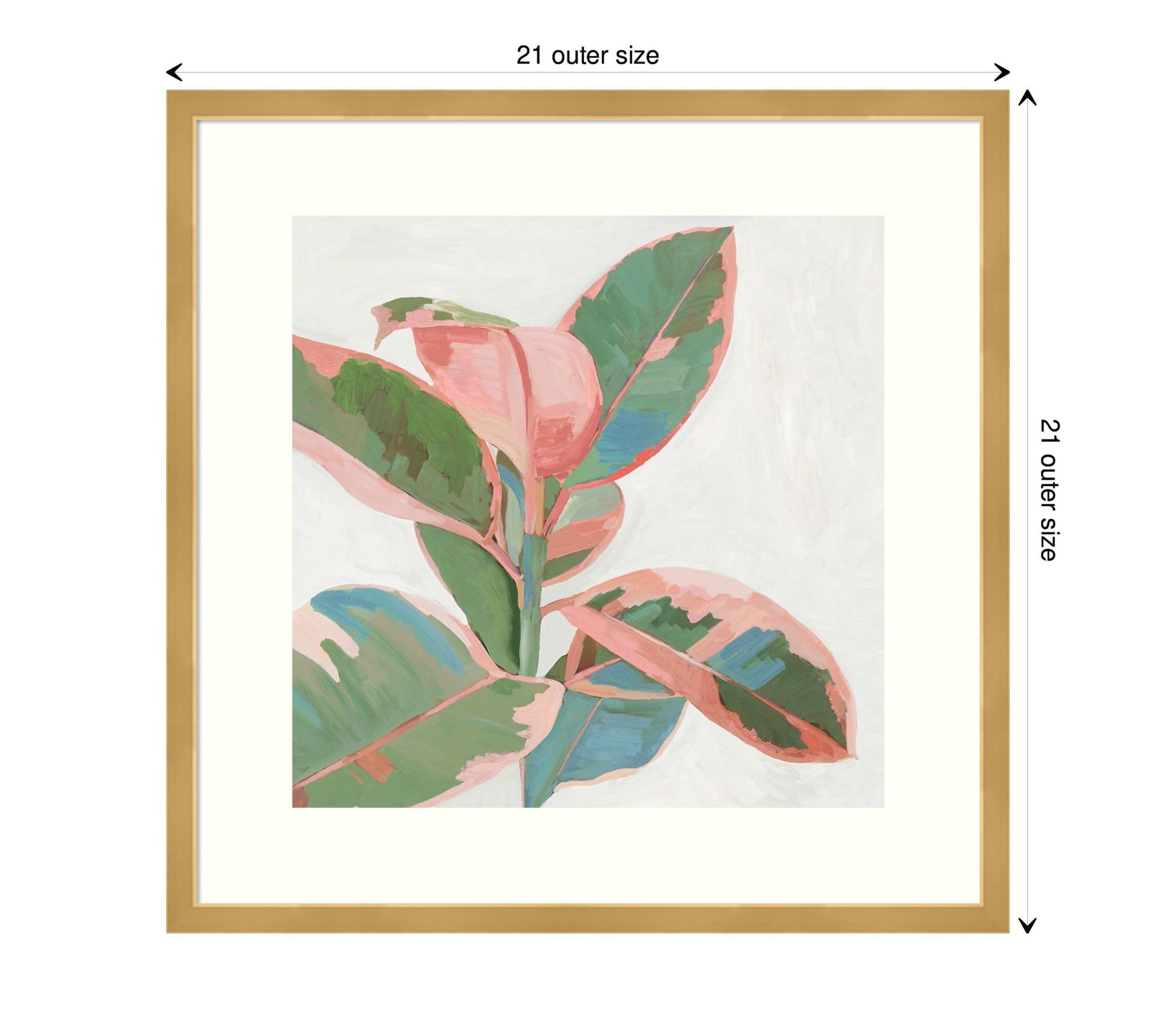 Pink Ficus I Framed Wall Art Print