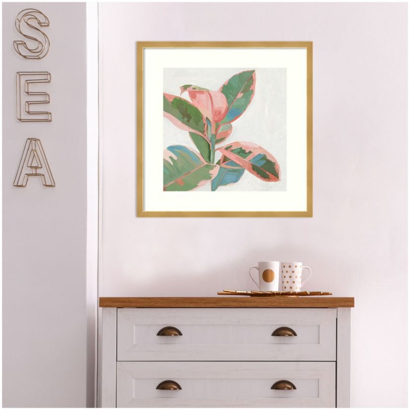 Pink Ficus I Framed Wall Art Print