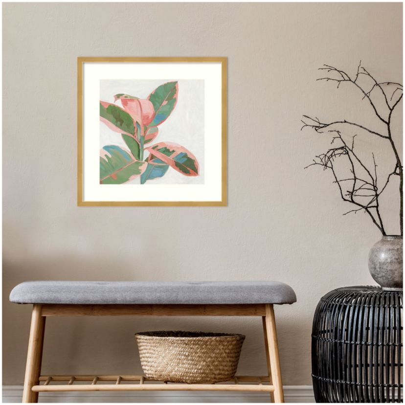Pink Ficus I Framed Wall Art Print