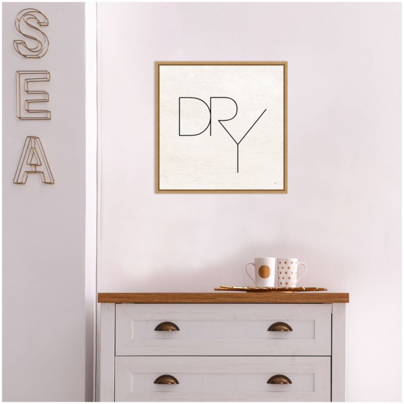 Wash Dry Fold II Laundry Framed Canvas Wall Art Print