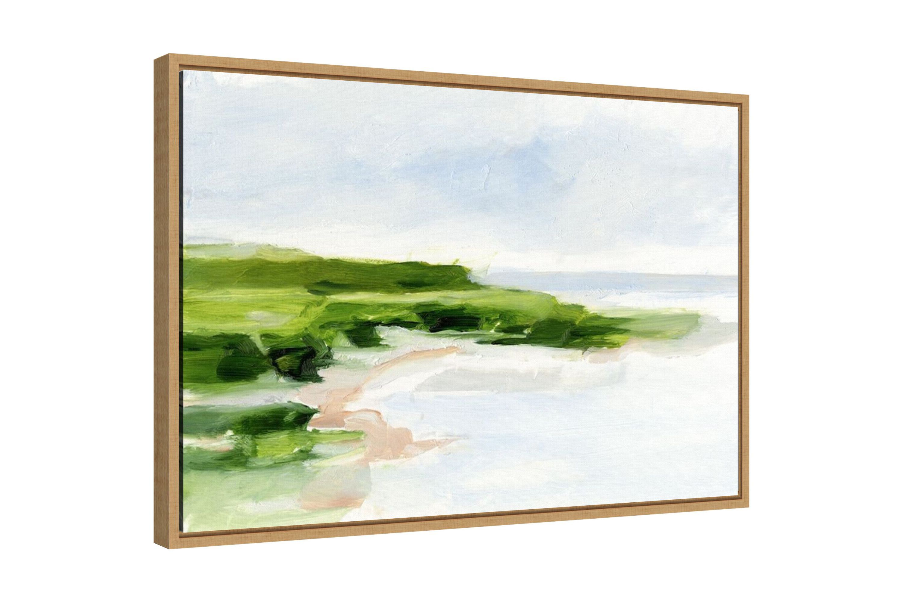 Blush Sandy Beach I Framed Canvas Wall Art Print