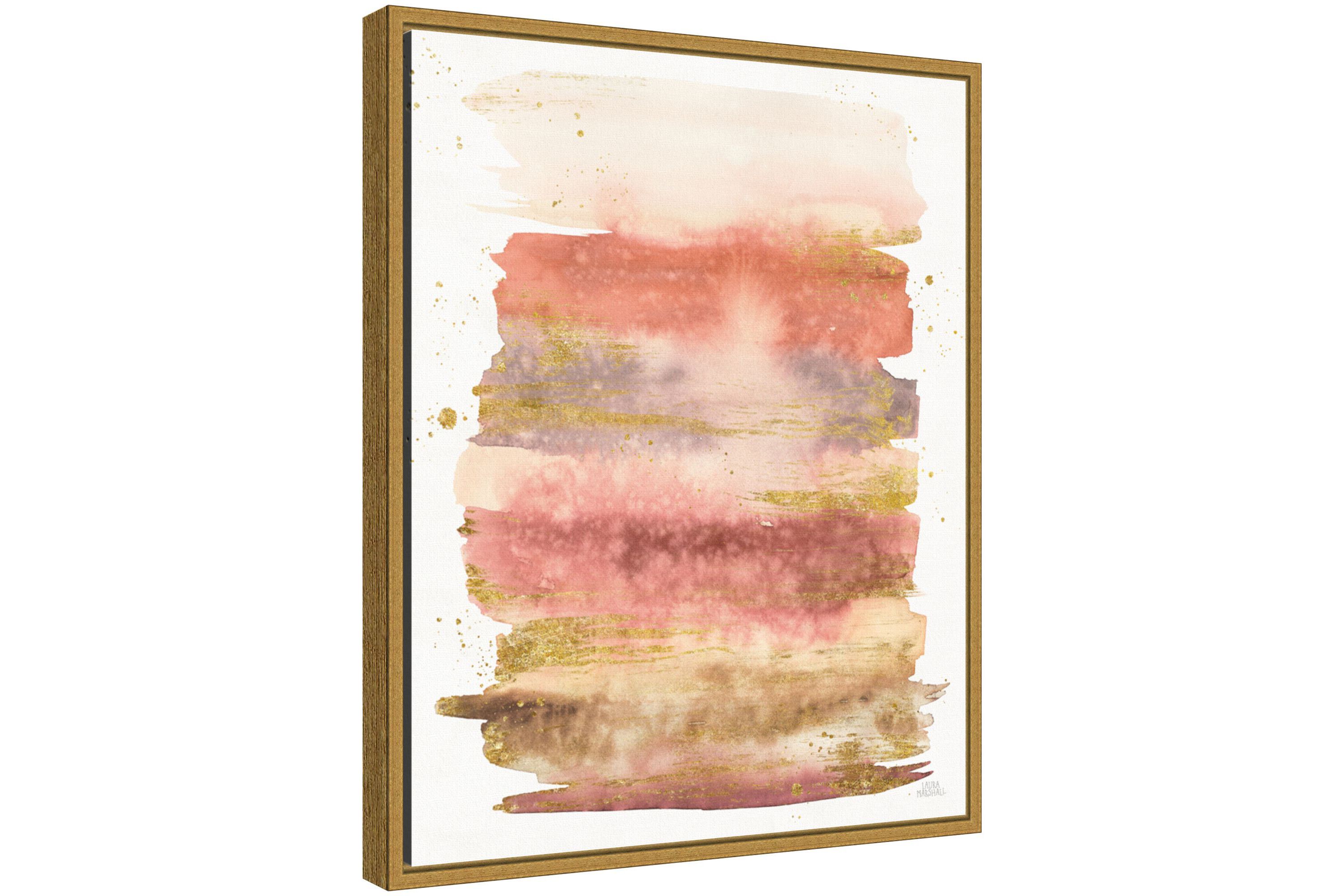 Desert Blooms Abstract II Framed Canvas Wall Art Print