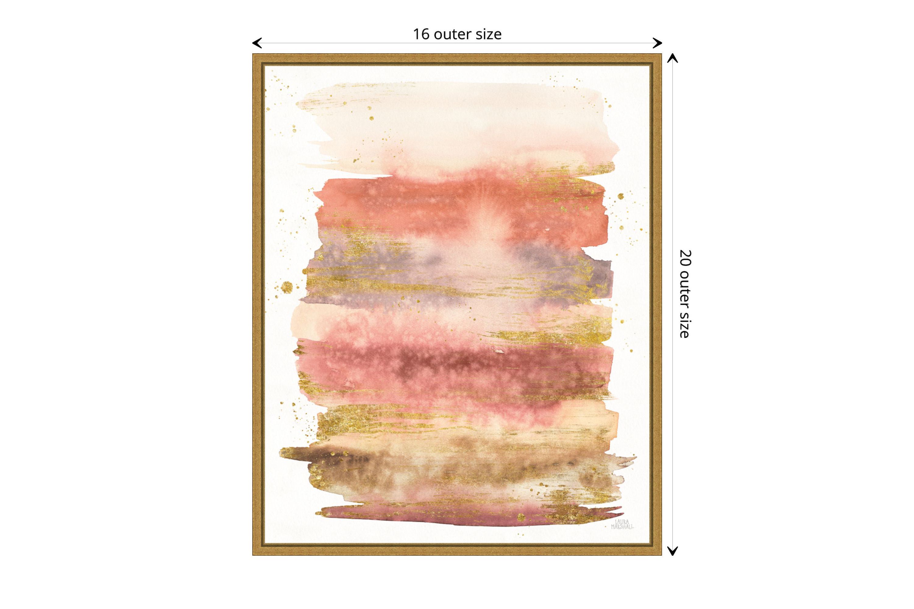 Desert Blooms Abstract II Framed Canvas Wall Art Print