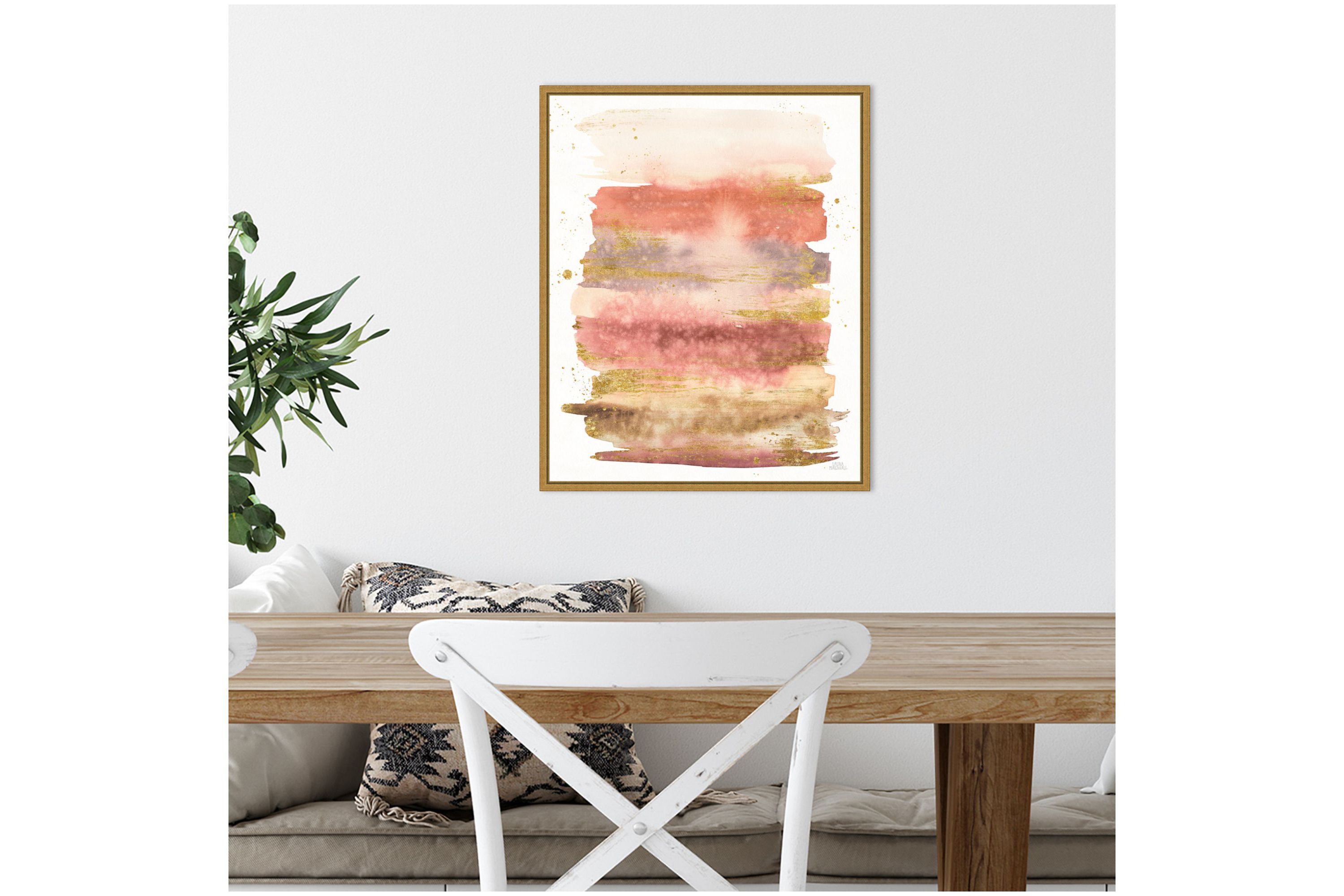 Desert Blooms Abstract II Framed Canvas Wall Art Print