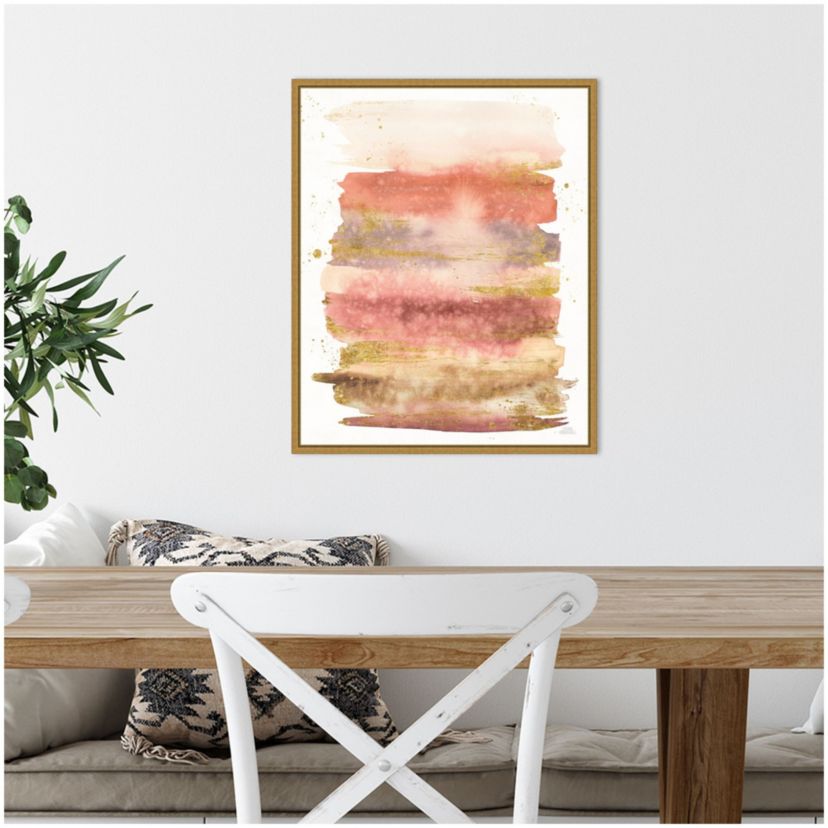 Desert Blooms Abstract II Framed Canvas Wall Art Print