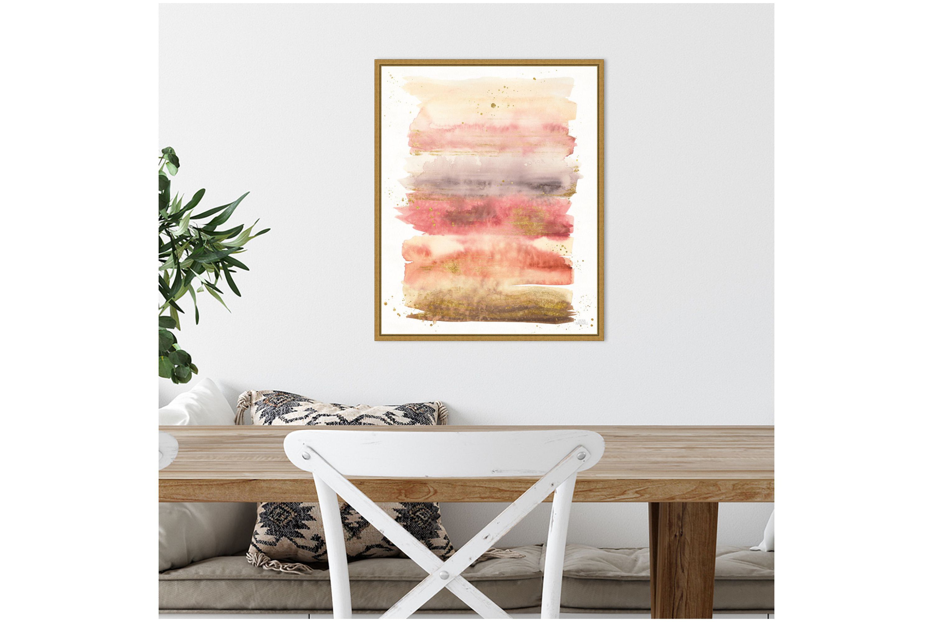 Desert Blooms Abstract I Framed Canvas Wall Art Print
