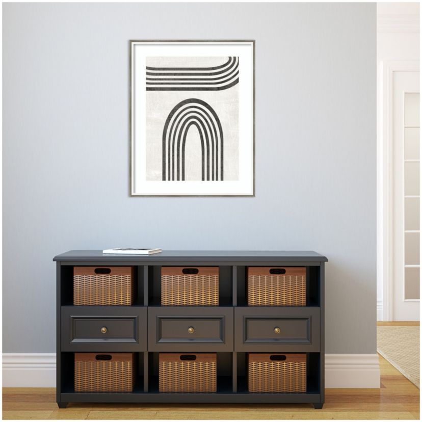 Modern Arc III by June Erica Vess Wood Framed Wall Art Print