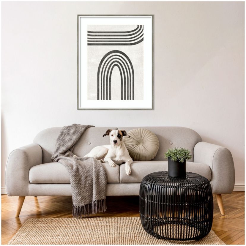 Modern Arc III by June Erica Vess Wood Framed Wall Art Print