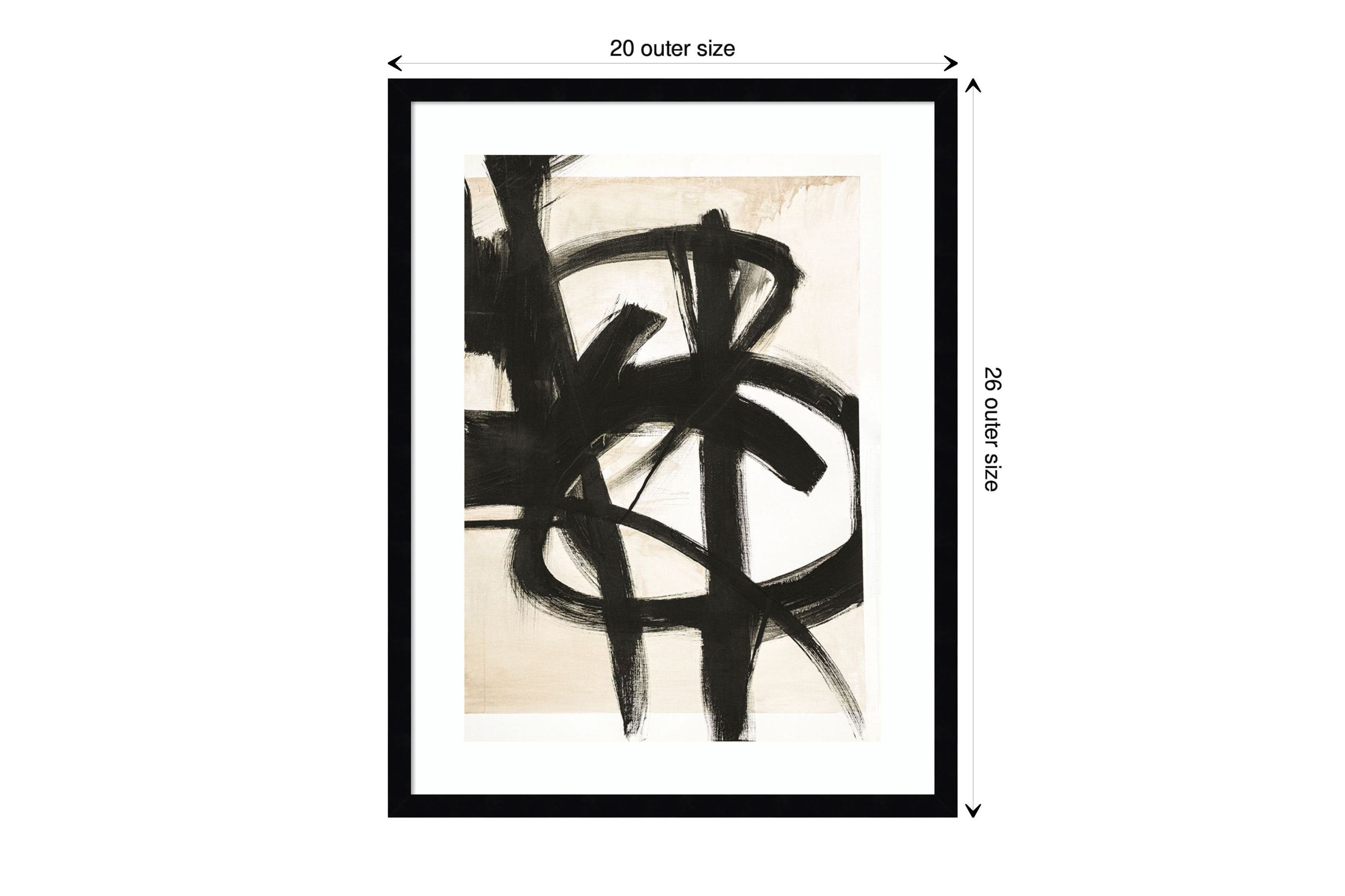 Graphical Shapes 7 by Design Fabrikken Wood Framed Wall Art Print