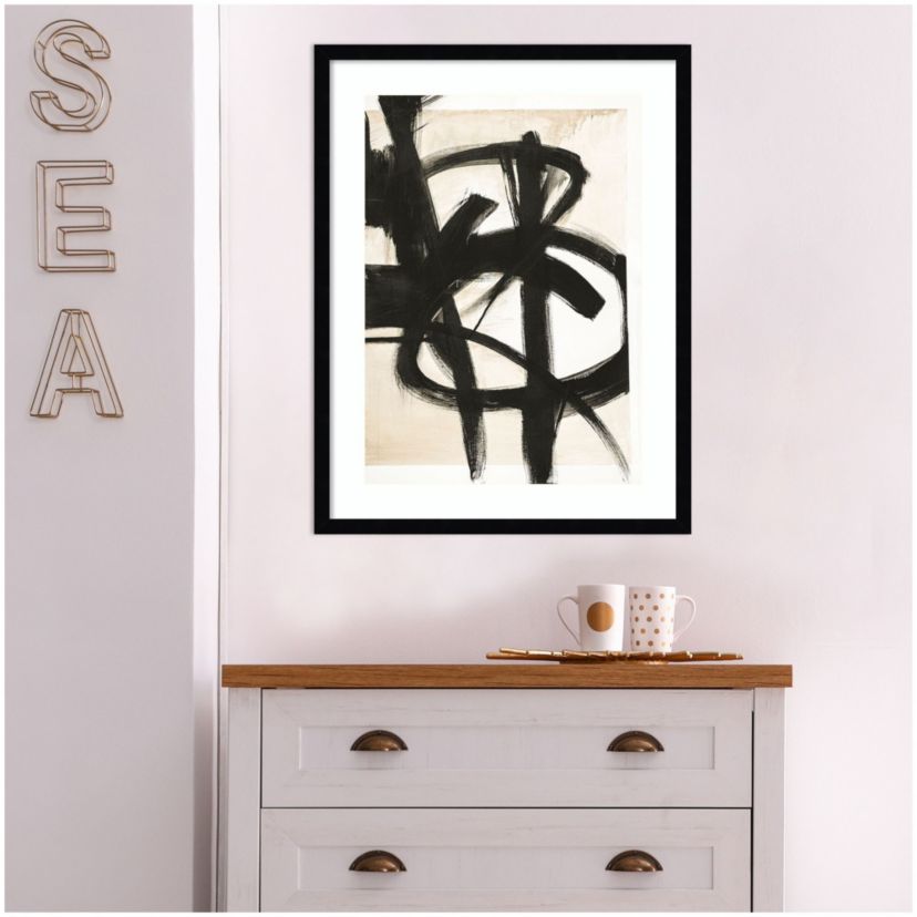 Graphical Shapes 7 by Design Fabrikken Wood Framed Wall Art Print