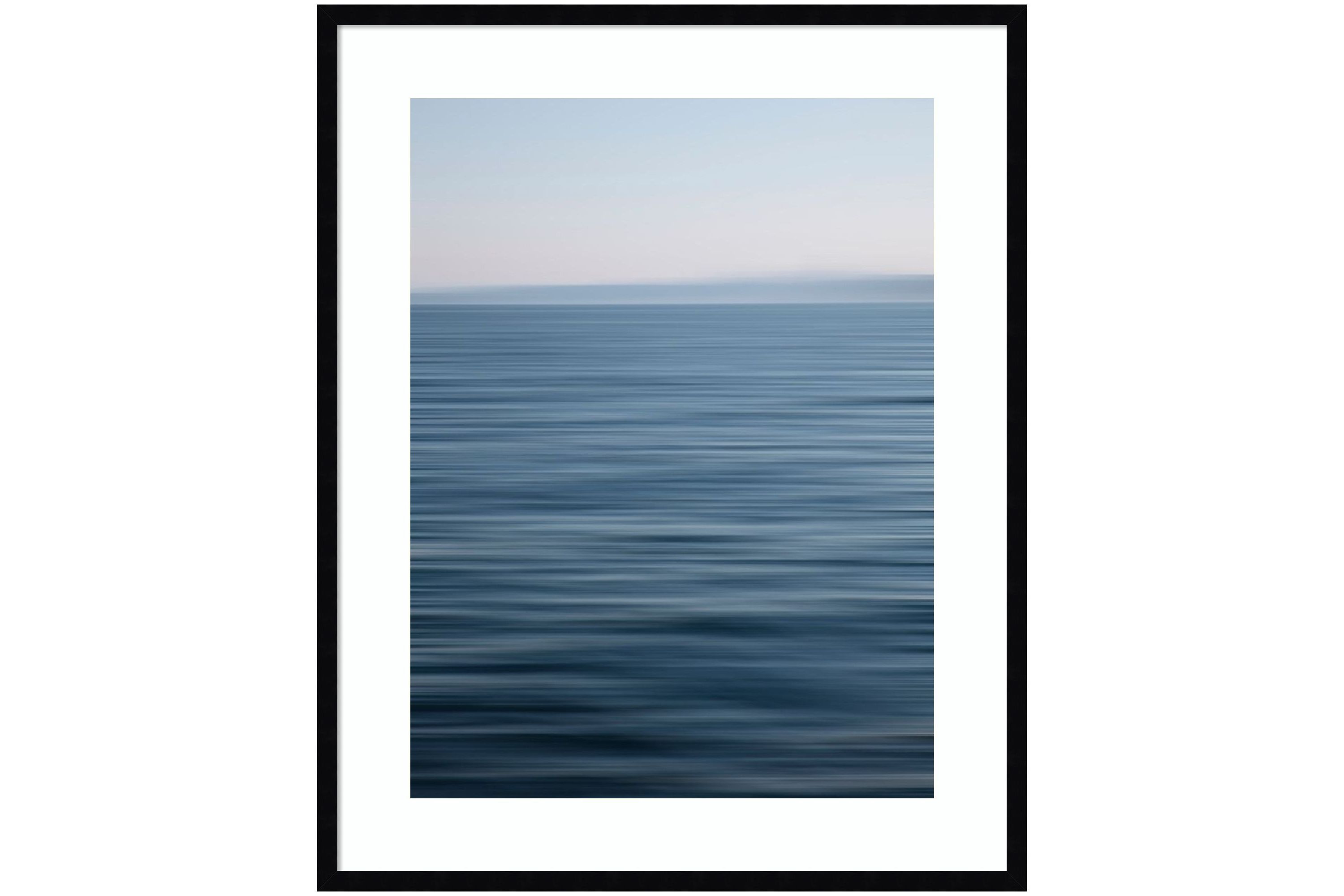 Abstract blue horizon Framed Wall Art Print