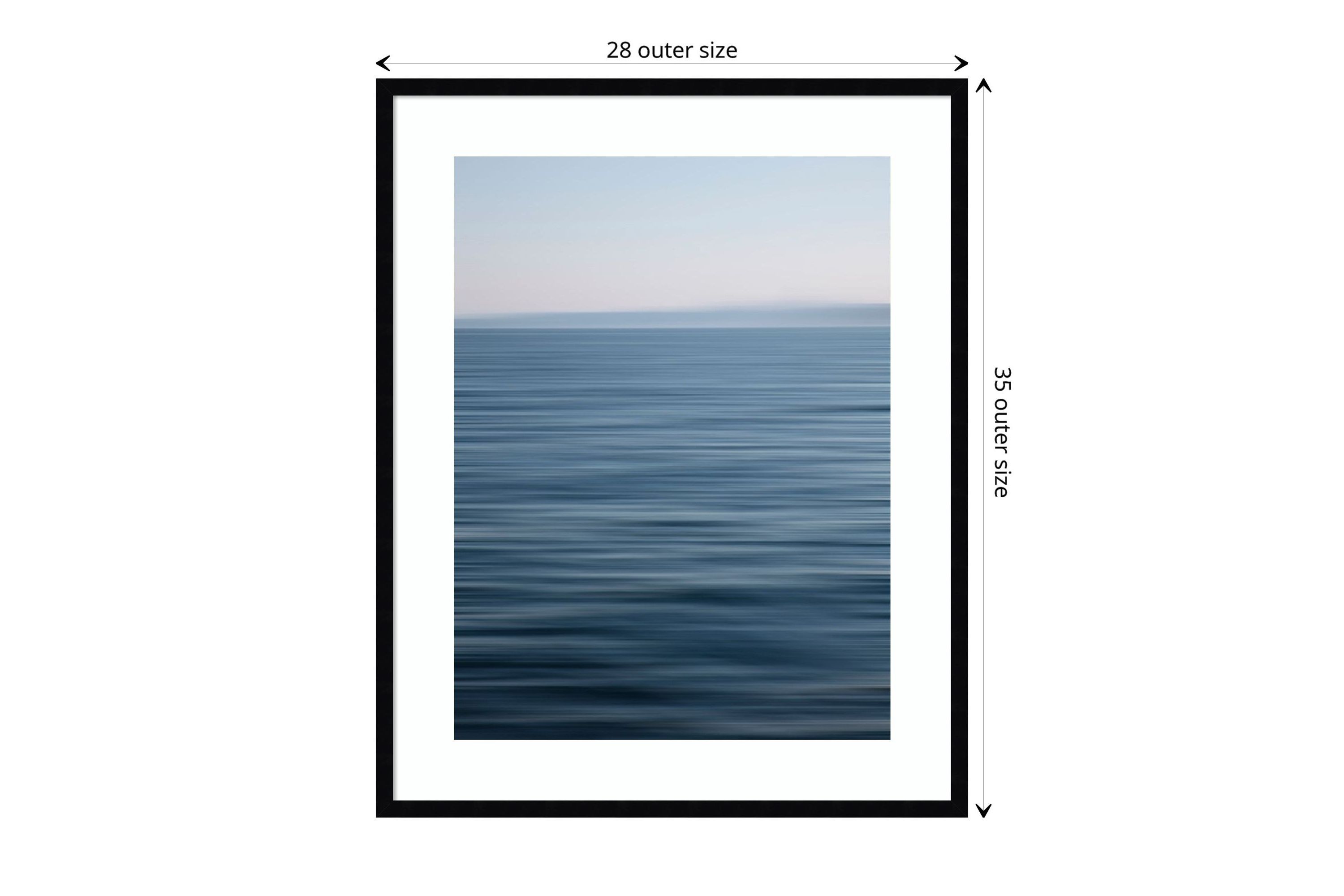 Abstract blue horizon Framed Wall Art Print