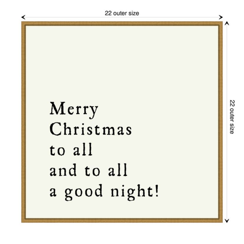 Merry Christmas To All Framed Canvas Wall Art Print