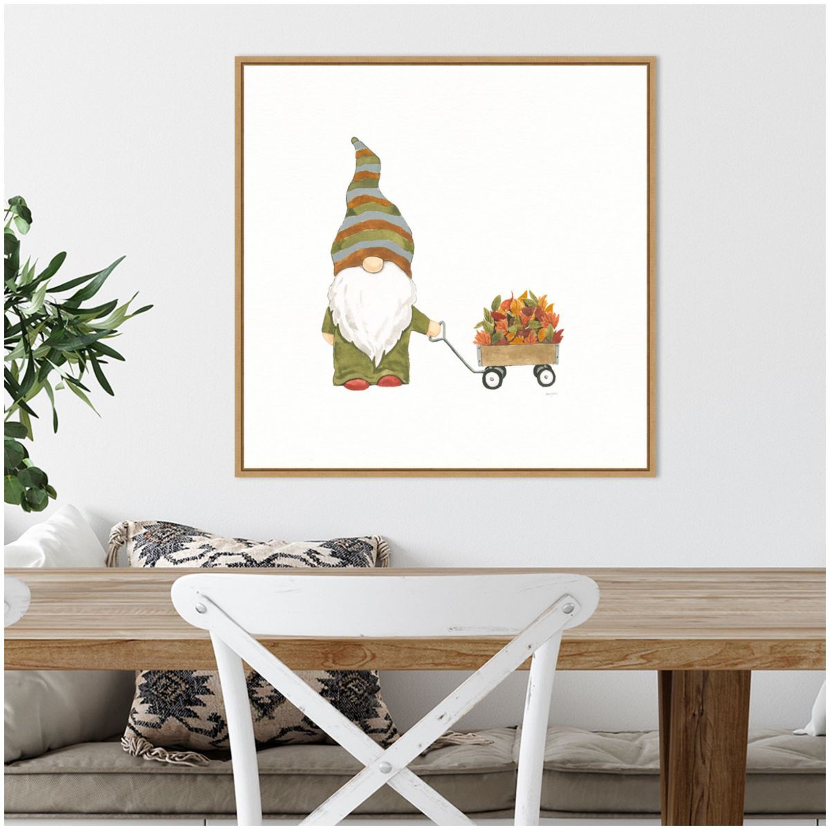 Havest Gnomes II Framed Canvas Wall Art Print