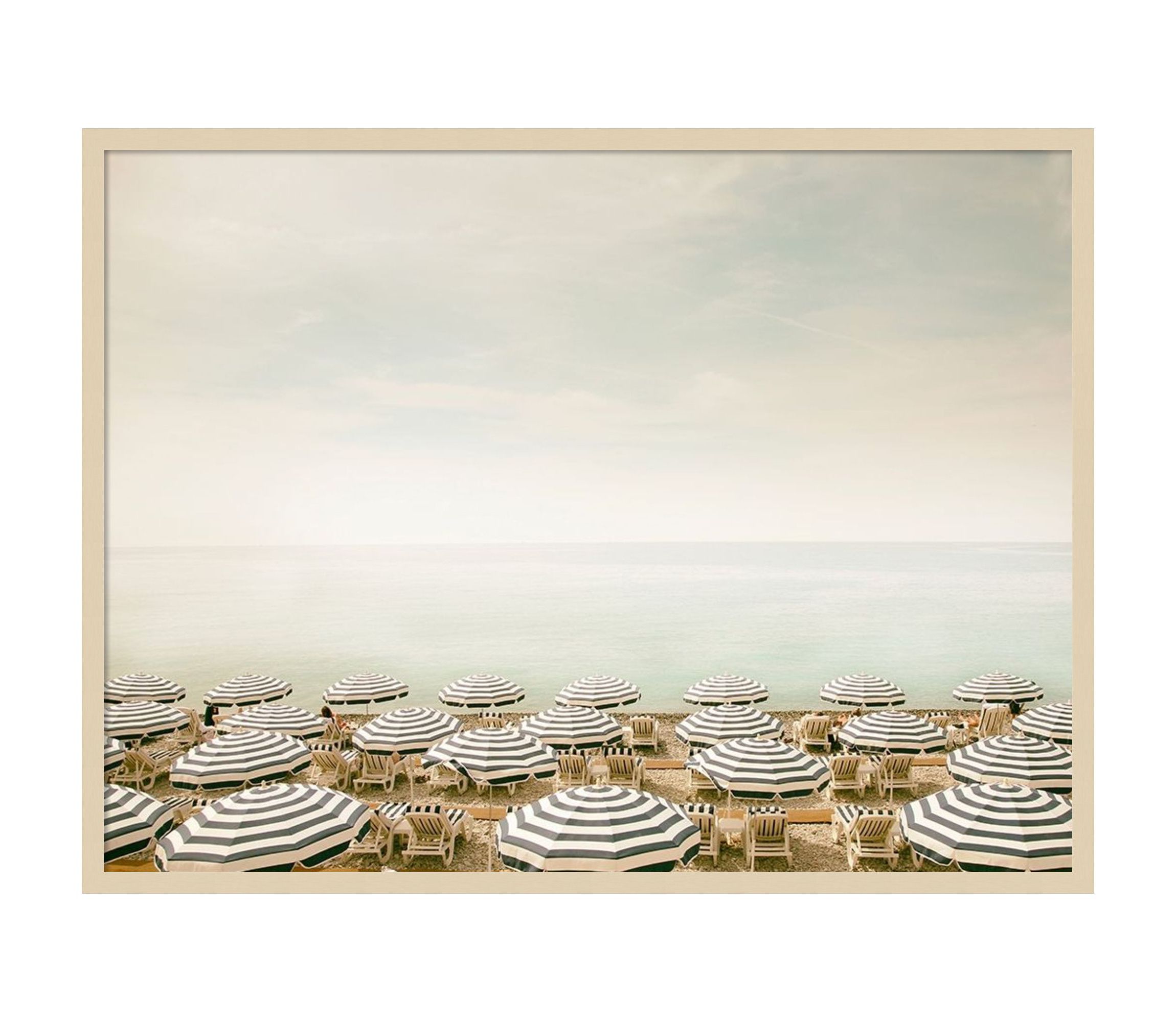 Seaside 4 (Beach) by Carina Okula Wood Framed Wall Art Print