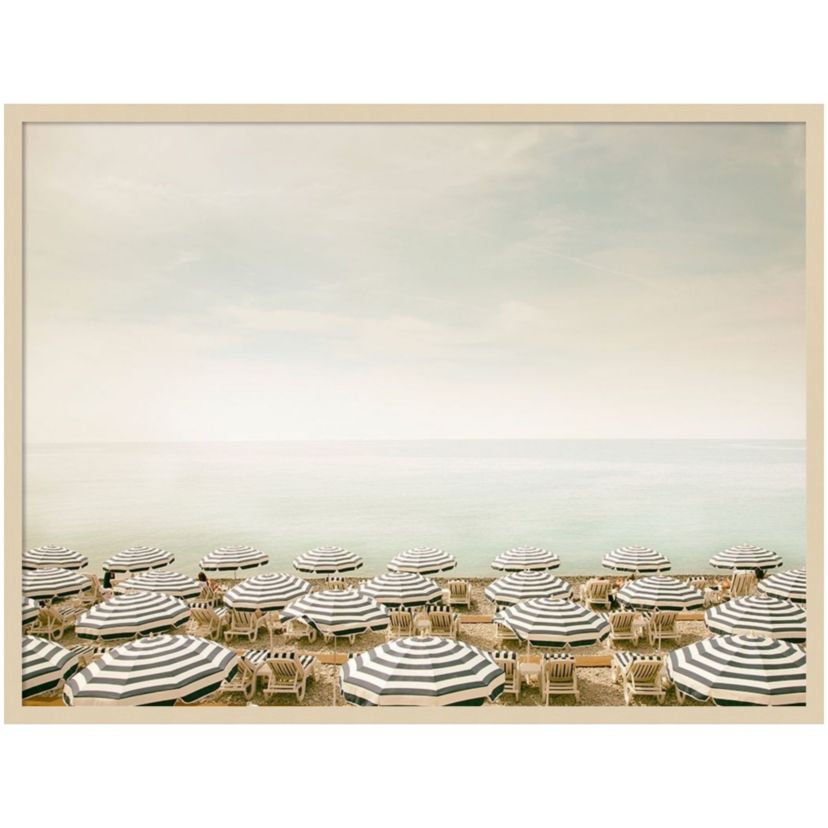 Seaside 4 (Beach) by Carina Okula Wood Framed Wall Art Print