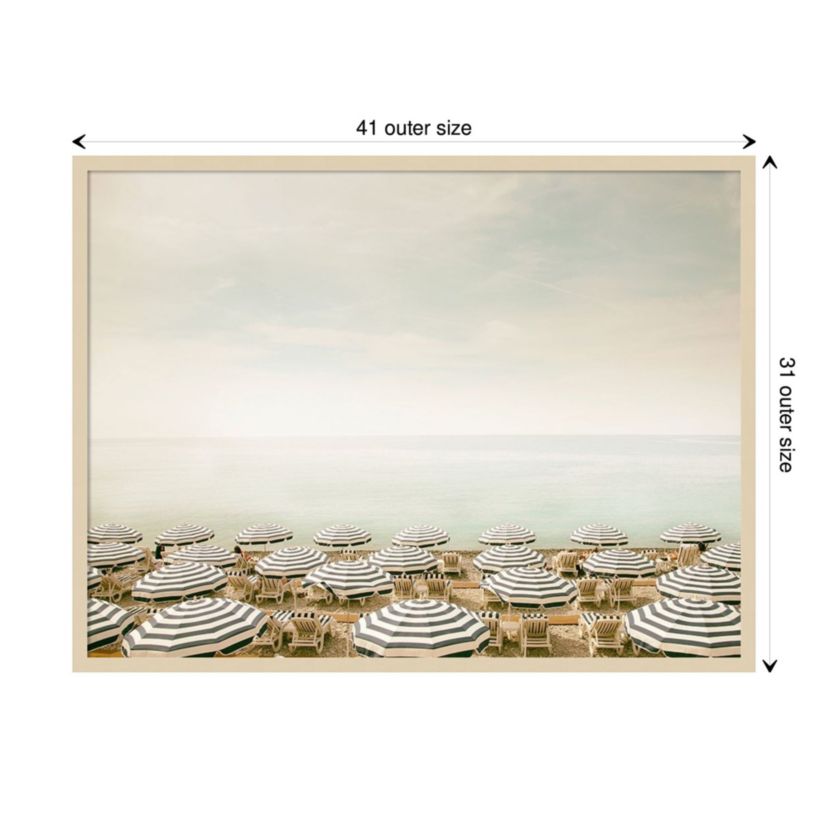 Seaside 4 (Beach) by Carina Okula Wood Framed Wall Art Print