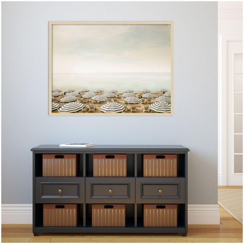 Seaside 4 (Beach) by Carina Okula Wood Framed Wall Art Print