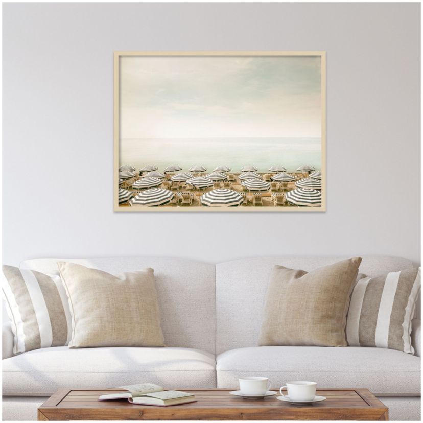 Seaside 4 (Beach) by Carina Okula Wood Framed Wall Art Print