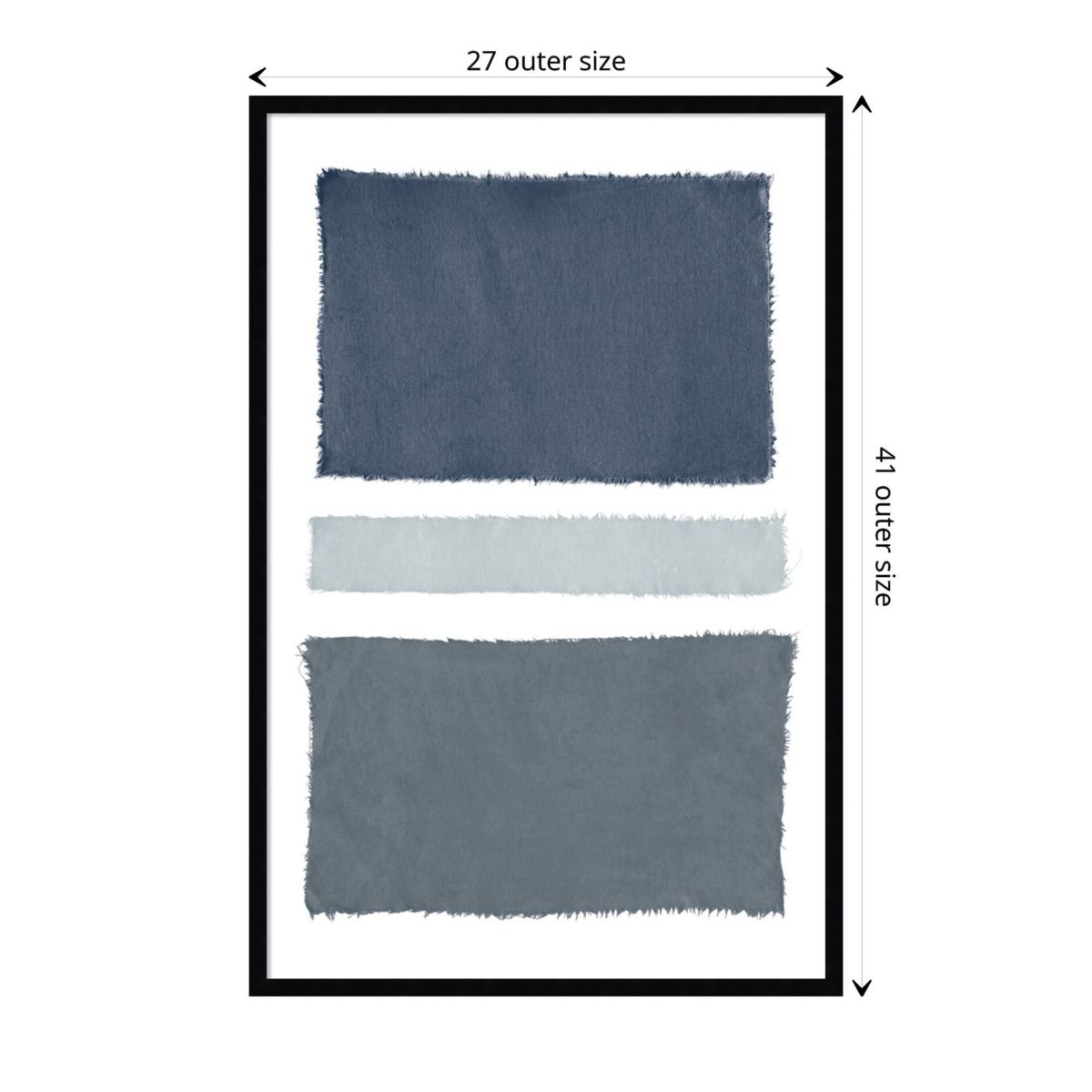 Painted Weaving V Gray Framed Wall Art Print