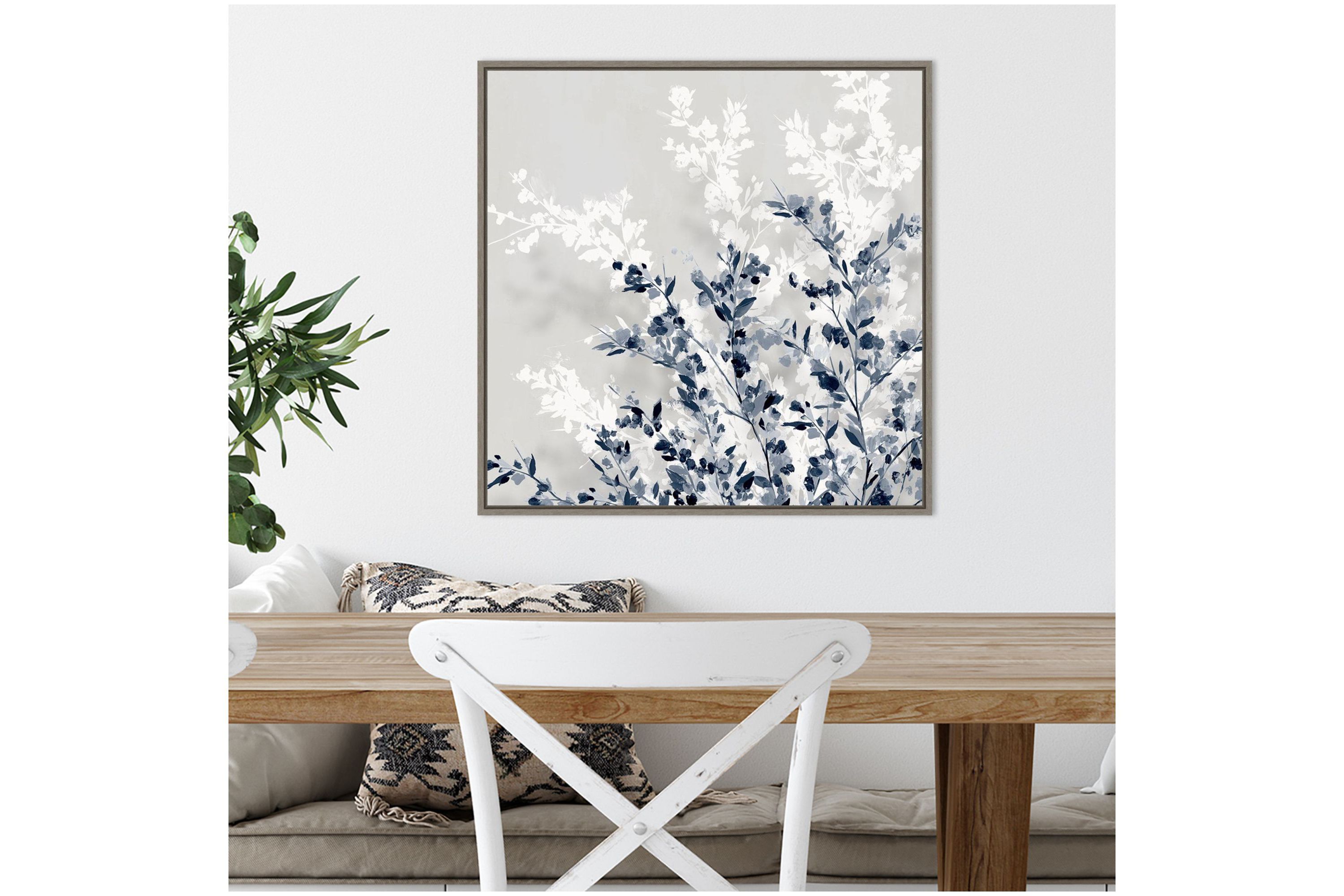 Blue Spring I Framed Canvas Wall Art Print