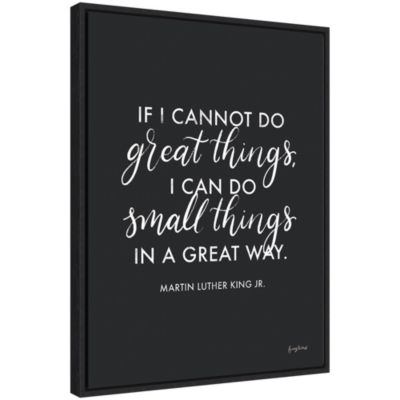 Amanti Art Words of Wisdom III - Great Things Framed Canvas Wall Art Print, Black, Medium