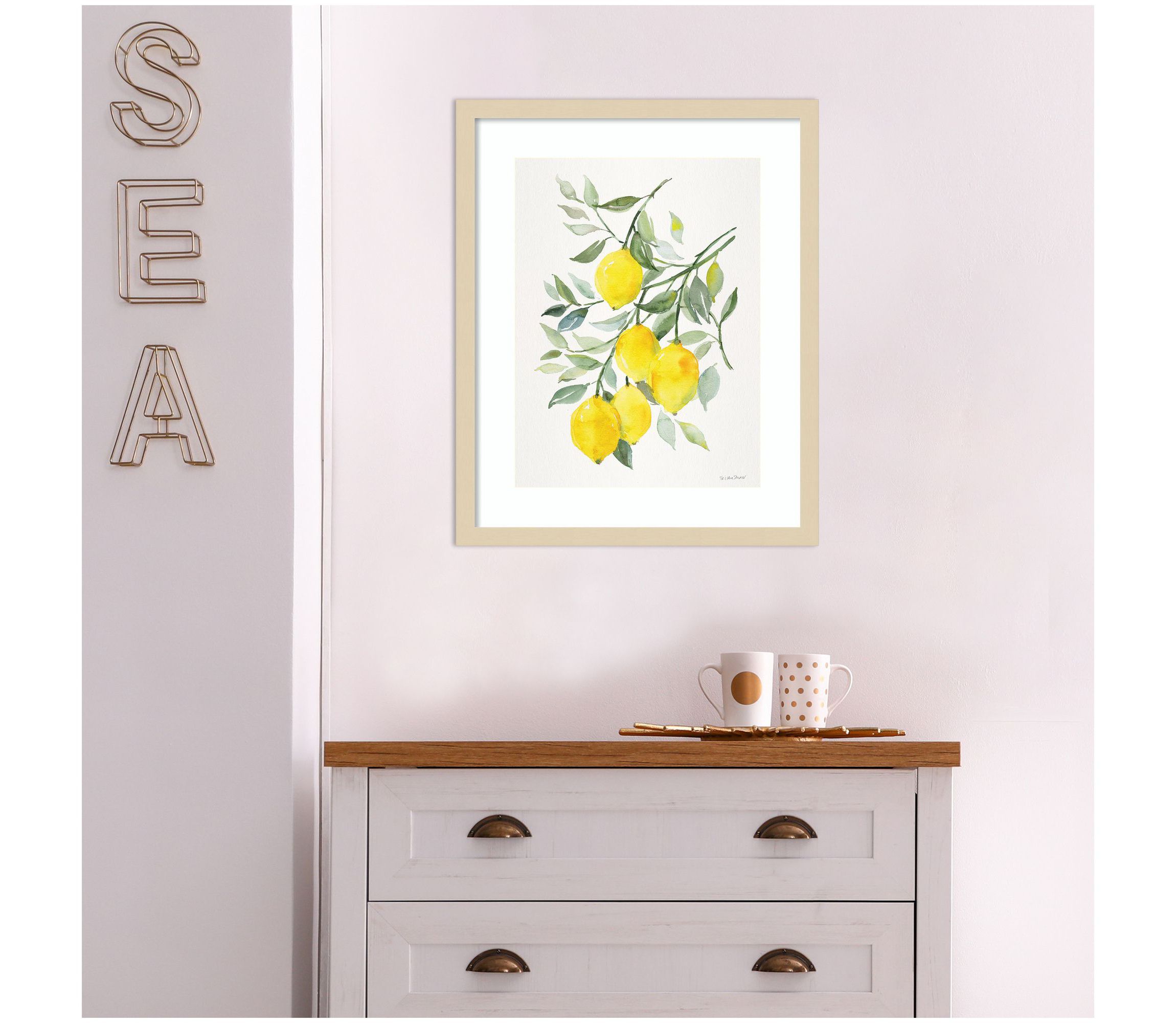 Lemon Citrus Framed Wall Art Print