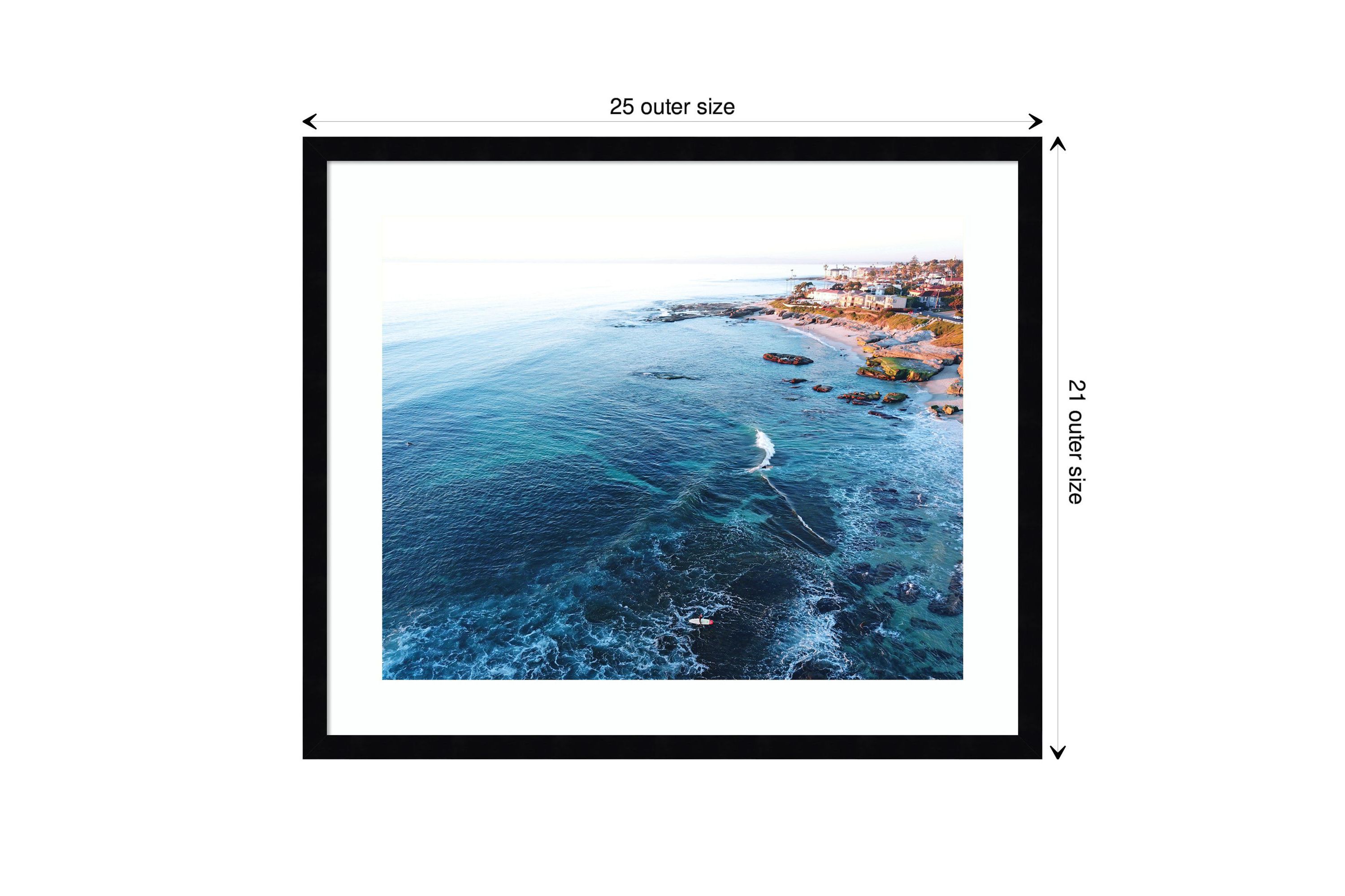 California 8 Framed Wall Art Print