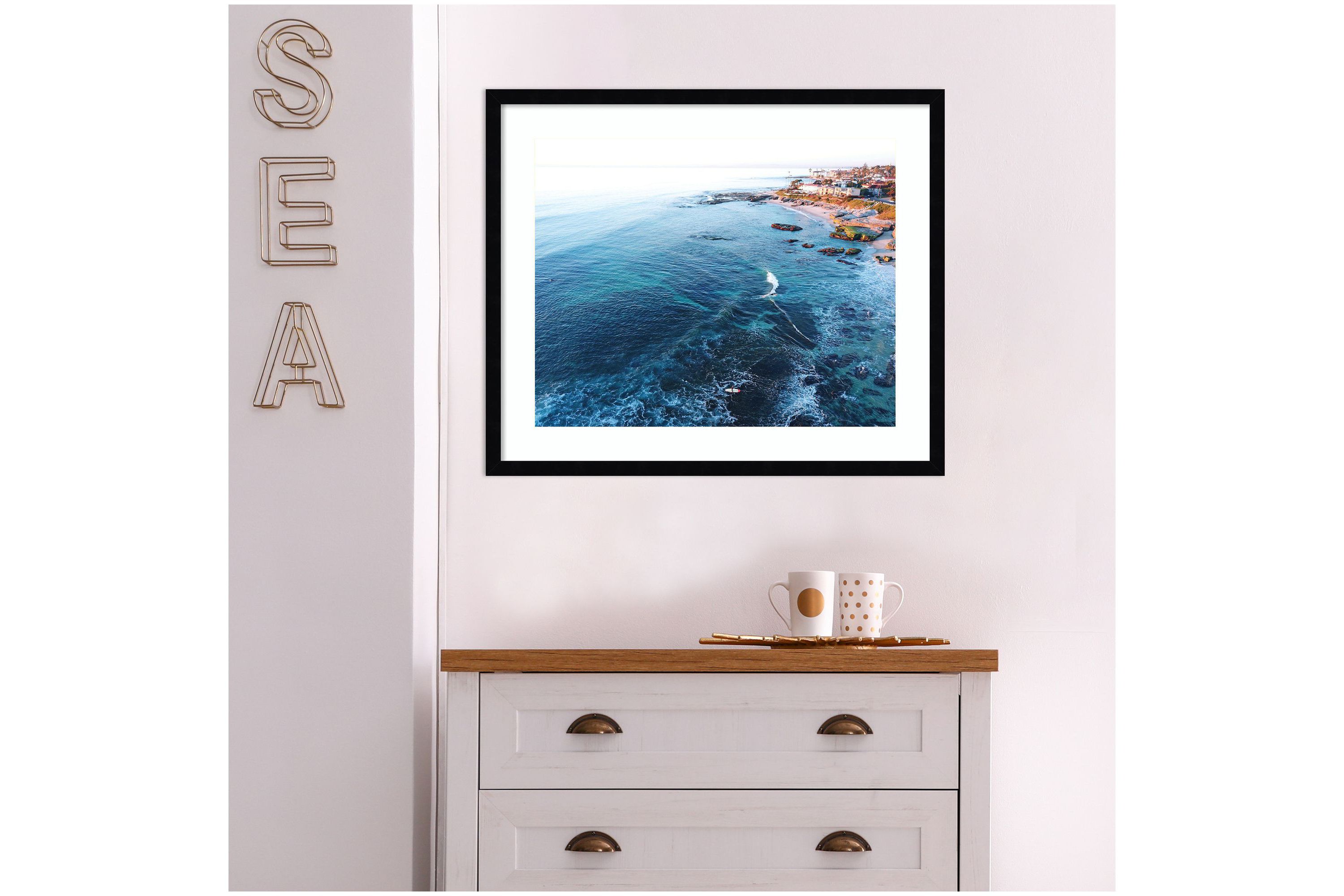 California 8 Framed Wall Art Print