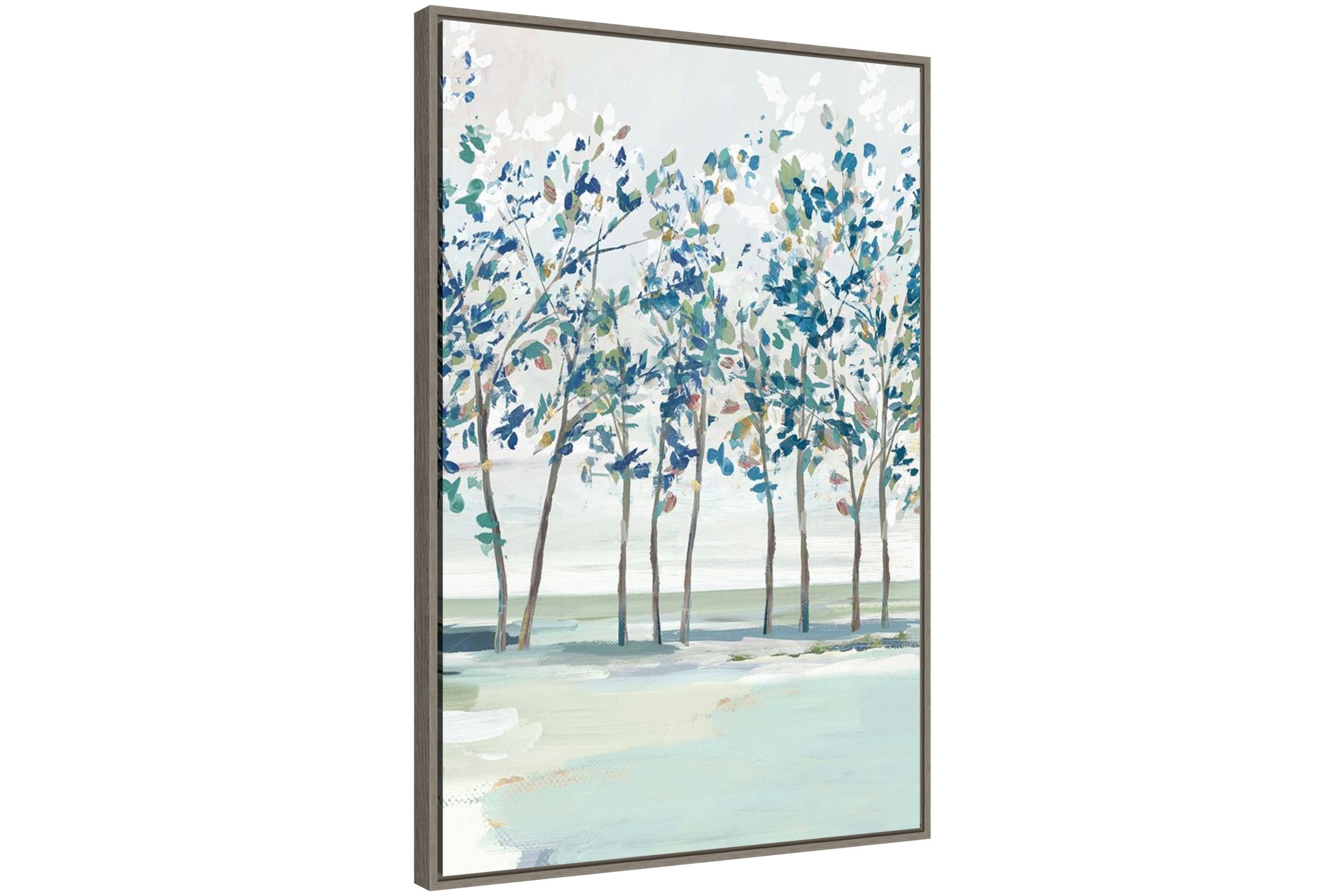 Blue Tree Ridge I Framed Canvas Wall Art Print