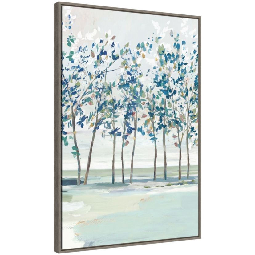 Blue Tree Ridge I Framed Canvas Wall Art Print