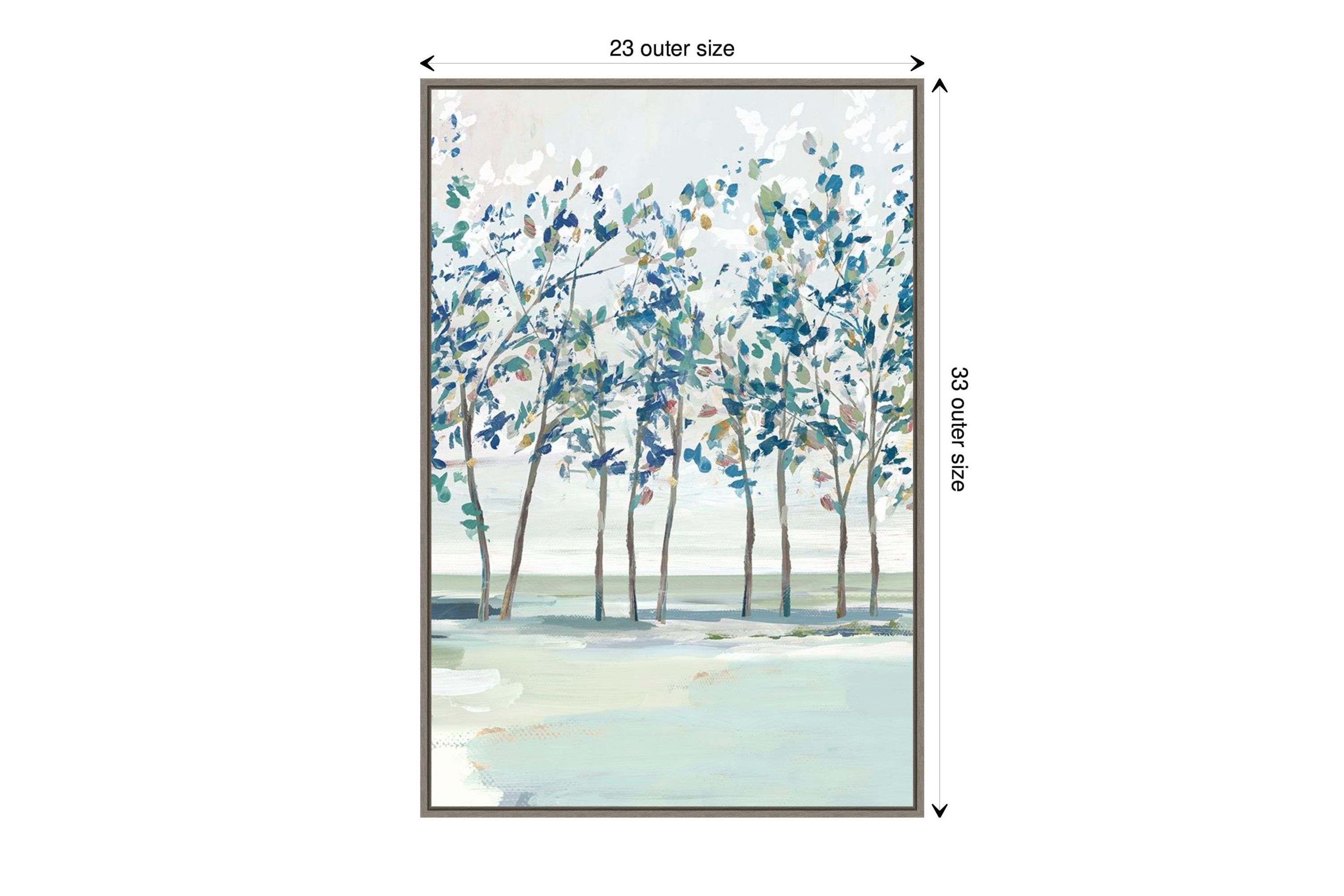 Blue Tree Ridge I Framed Canvas Wall Art Print