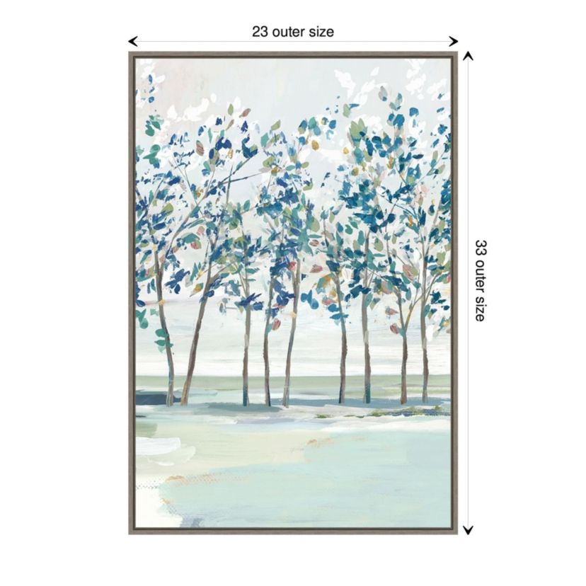Blue Tree Ridge I Framed Canvas Wall Art Print
