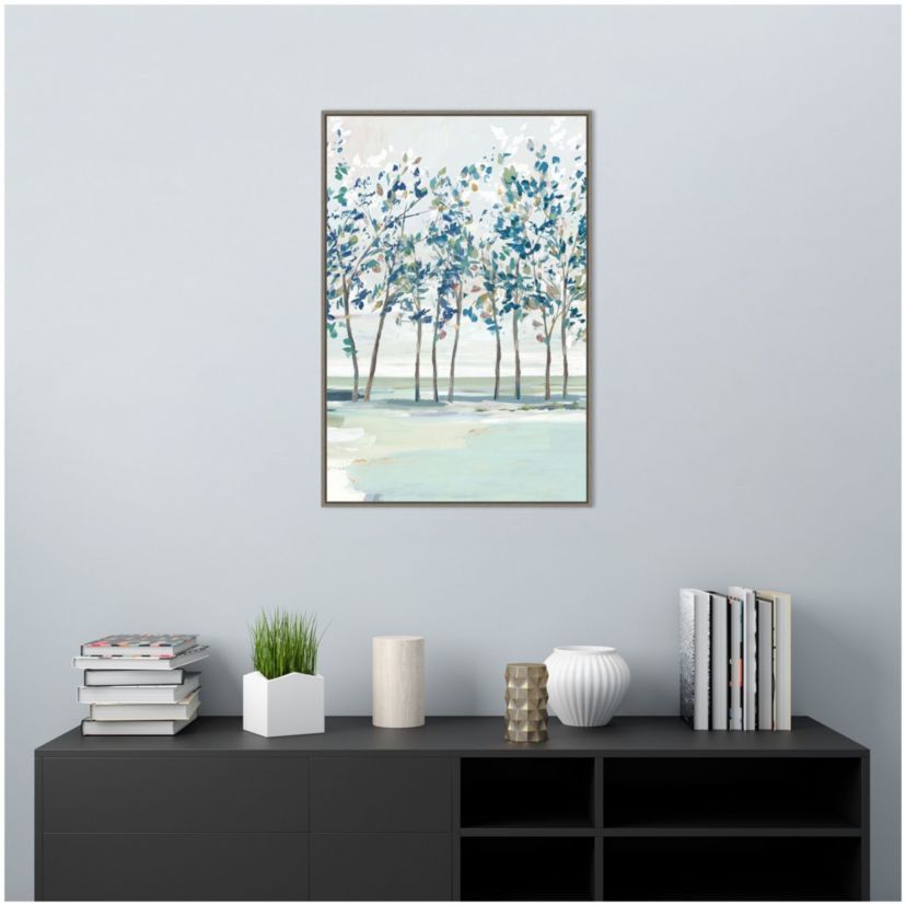 Blue Tree Ridge I Framed Canvas Wall Art Print
