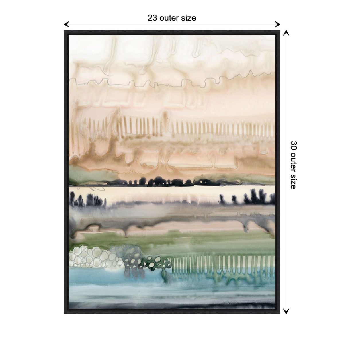 Mesa Horizon Strata I Framed Canvas Wall Art Print