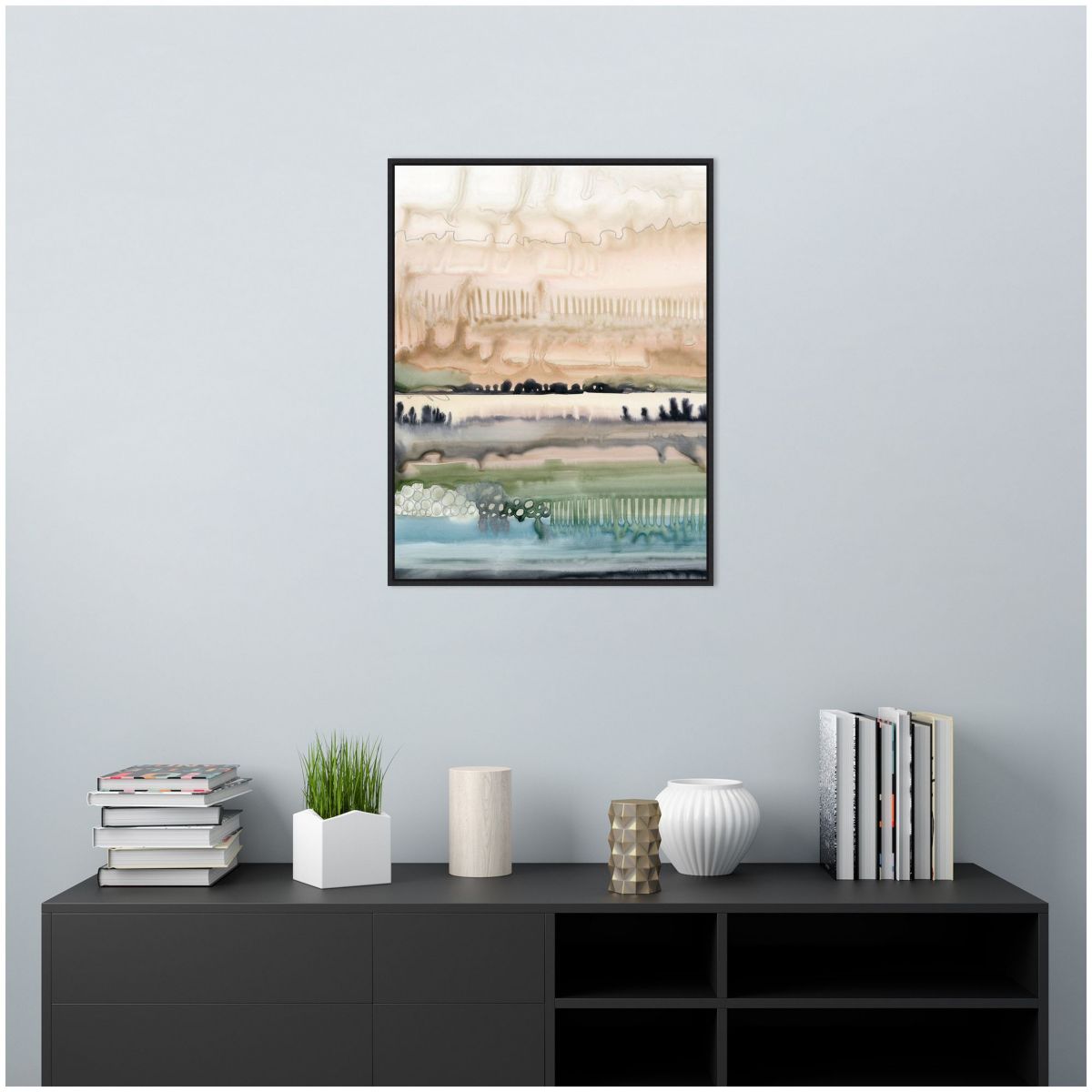 Mesa Horizon Strata I Framed Canvas Wall Art Print