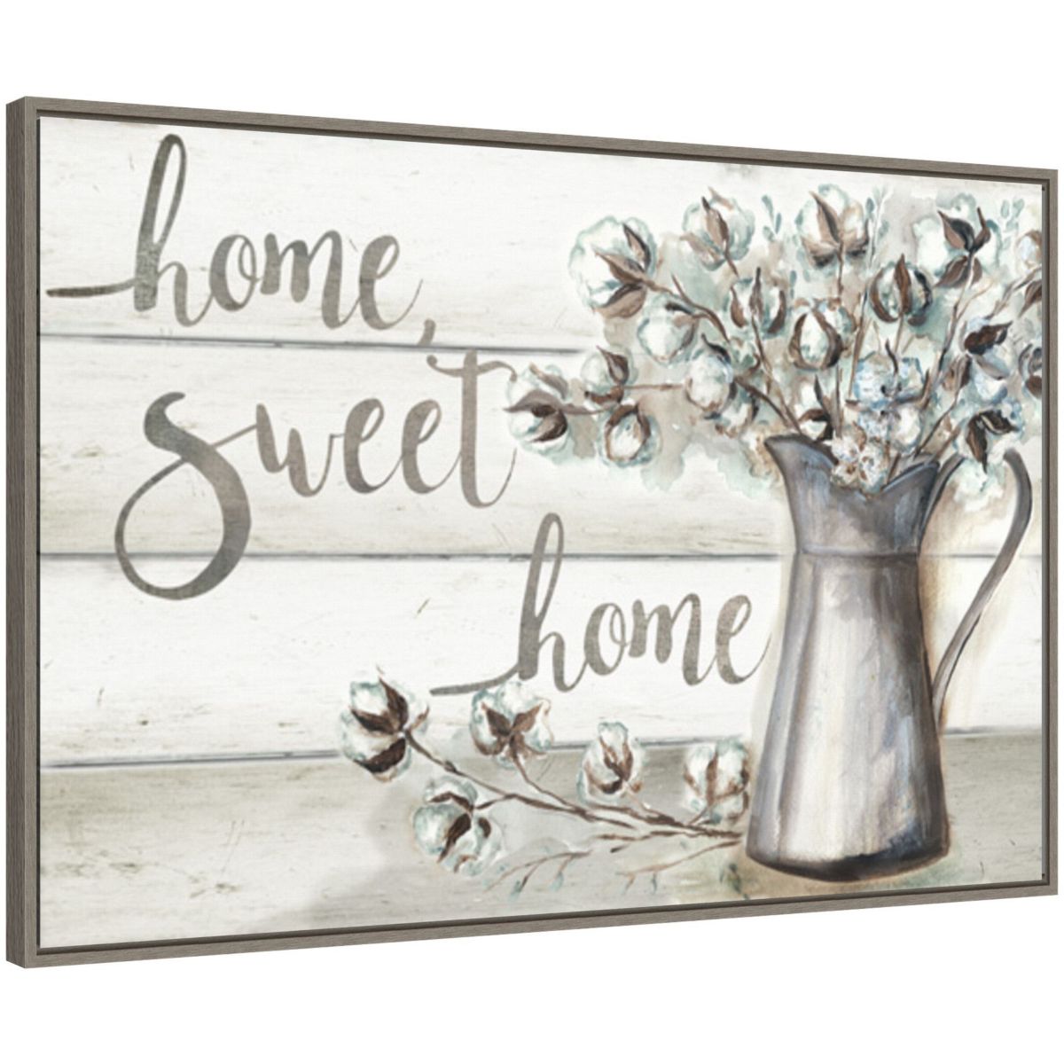 Farmhouse Cotton Home Sweet Home Framed Canvas Wall Art Print