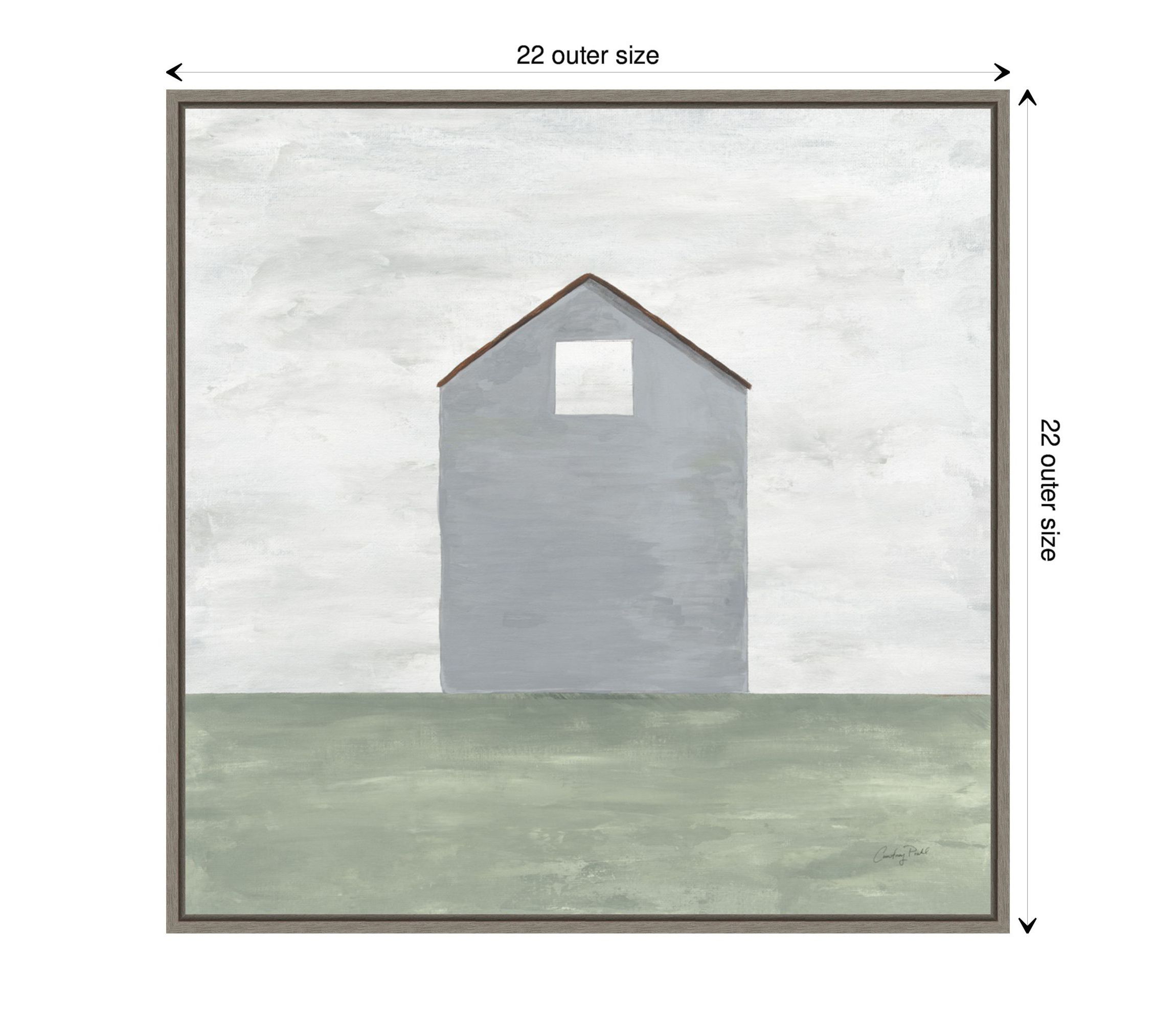Rural Barn Simplicity III Framed Canvas Wall Art Print