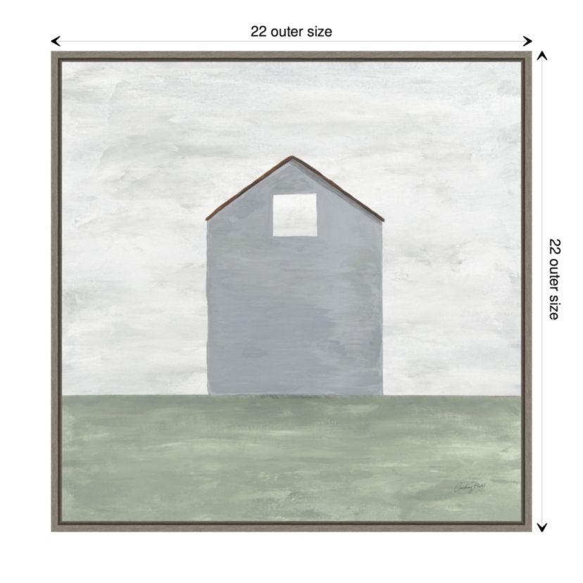 Rural Barn Simplicity III Framed Canvas Wall Art Print