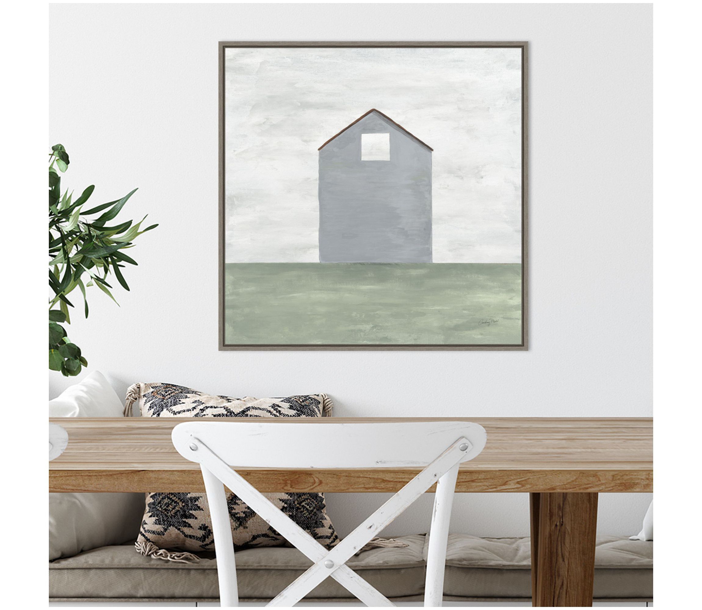 Rural Barn Simplicity III Framed Canvas Wall Art Print