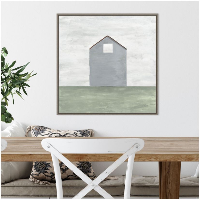 Rural Barn Simplicity III Framed Canvas Wall Art Print