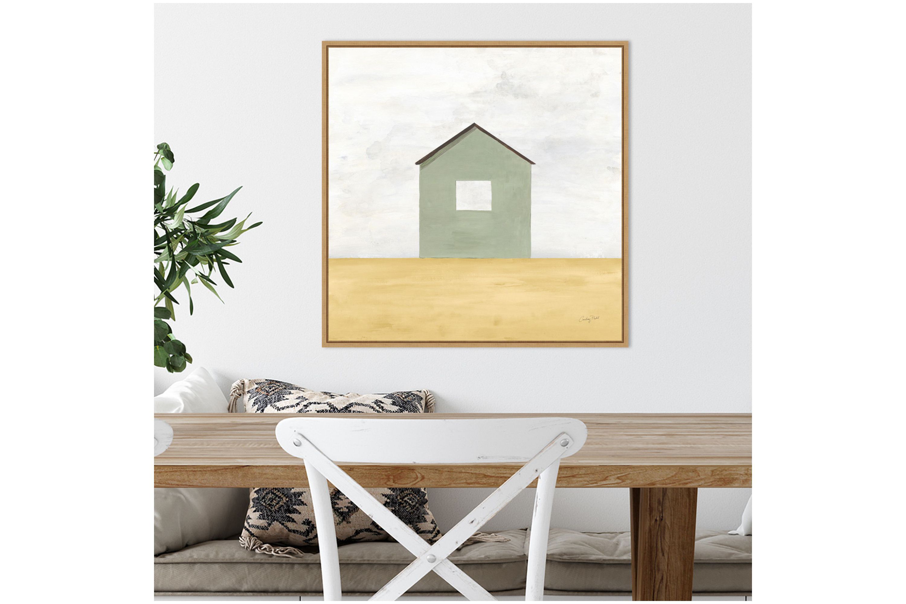Rural Barn Simplicity II Framed Canvas Wall Art Print