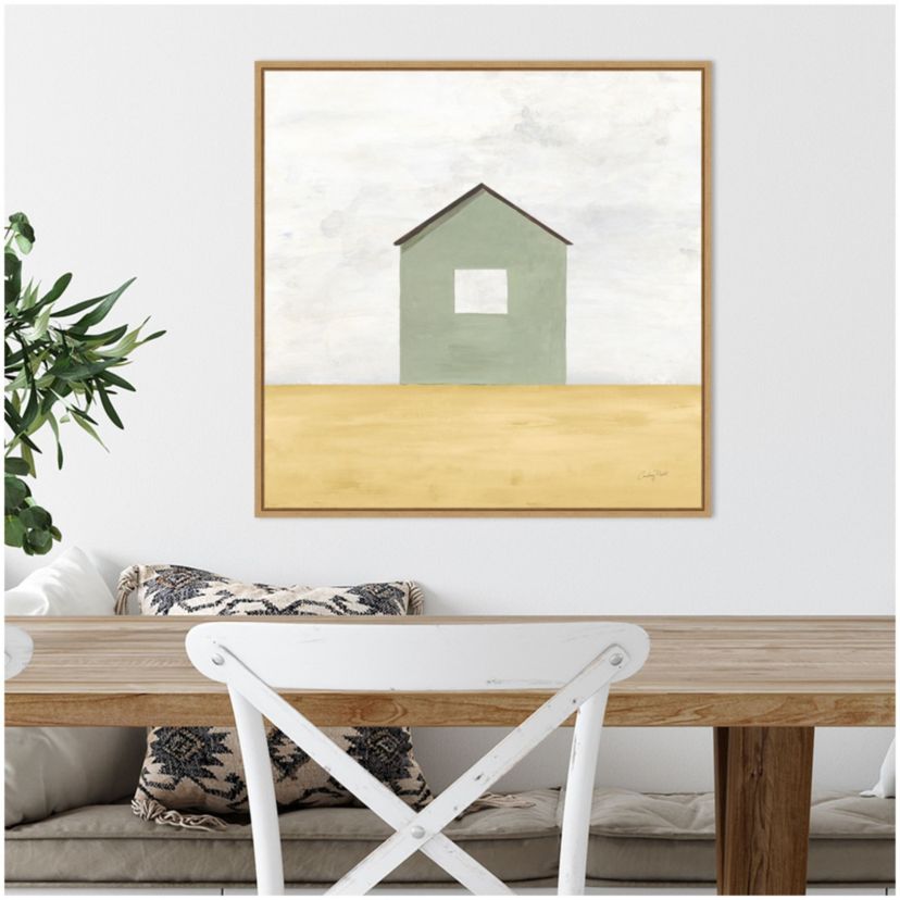 Rural Barn Simplicity II Framed Canvas Wall Art Print