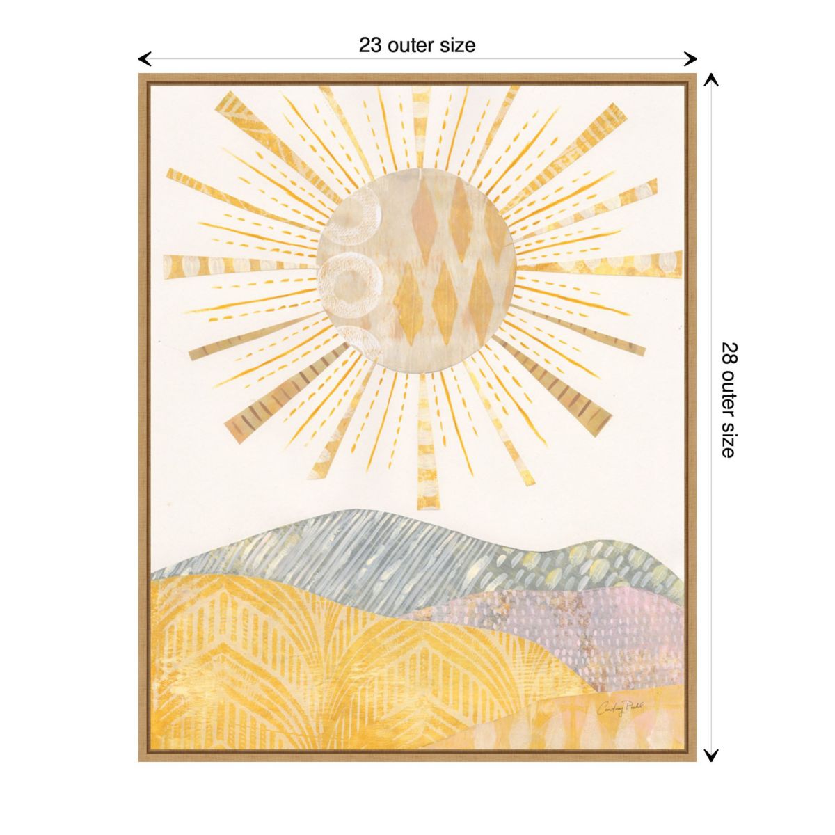 Boho Sunshine II Framed Canvas Wall Art Print