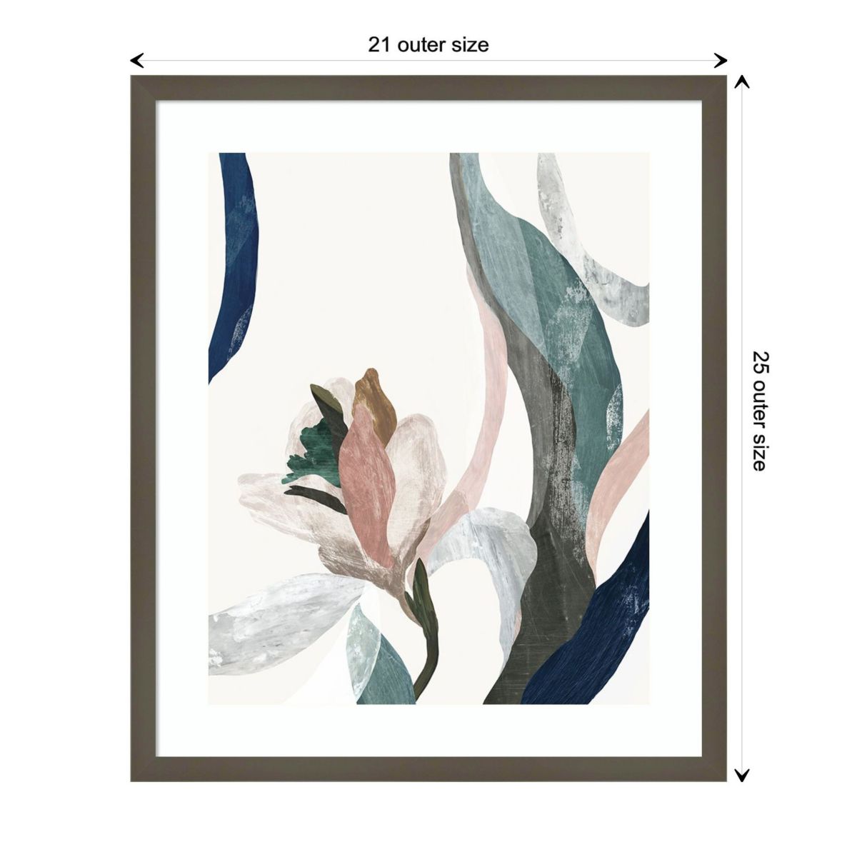 Floral Arabesque II by PI Studio Wood Framed Wall Art Print